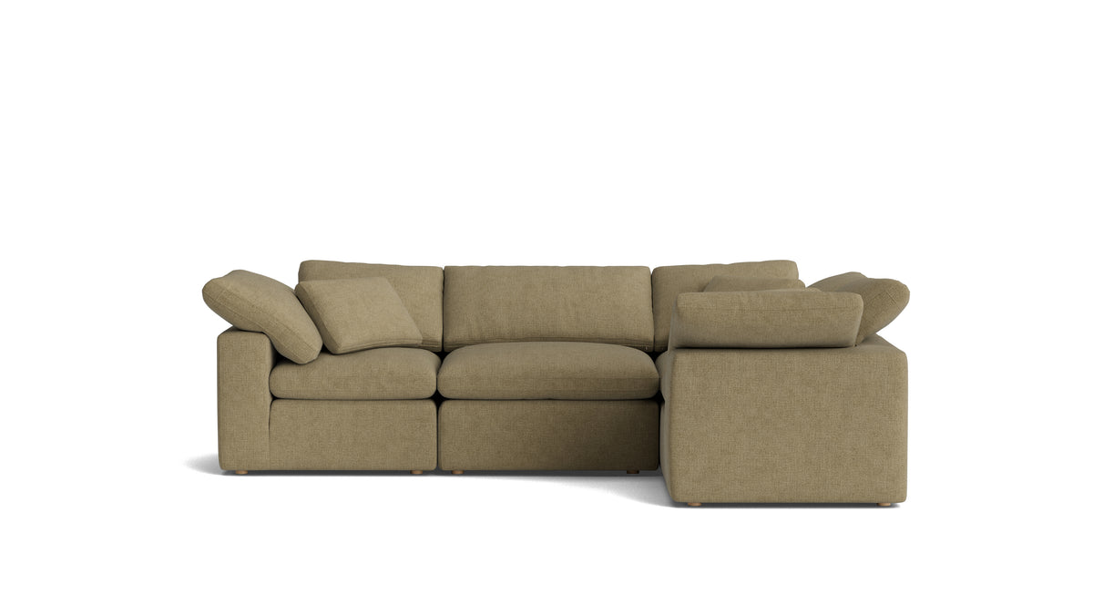 Movie Night™ 4-Piece Modular Sectional Closed, Standard, Olive