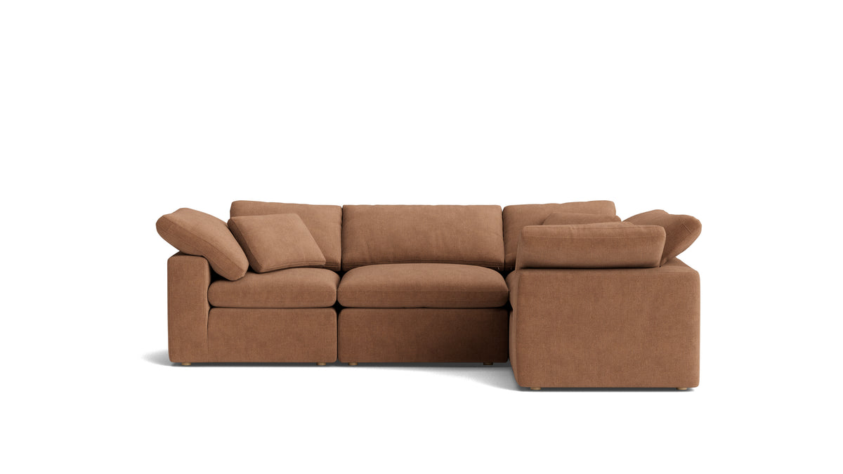 Movie Night™ 4-Piece Modular Sectional Closed, Standard, Spice