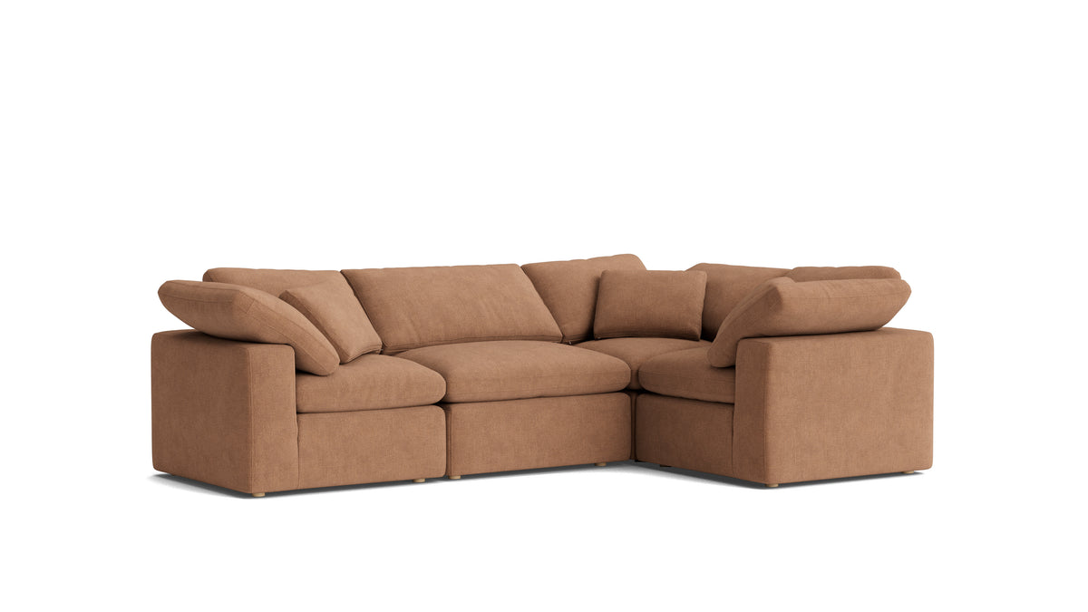 Movie Night™ 4-Piece Modular Sectional Closed, Standard, Spice