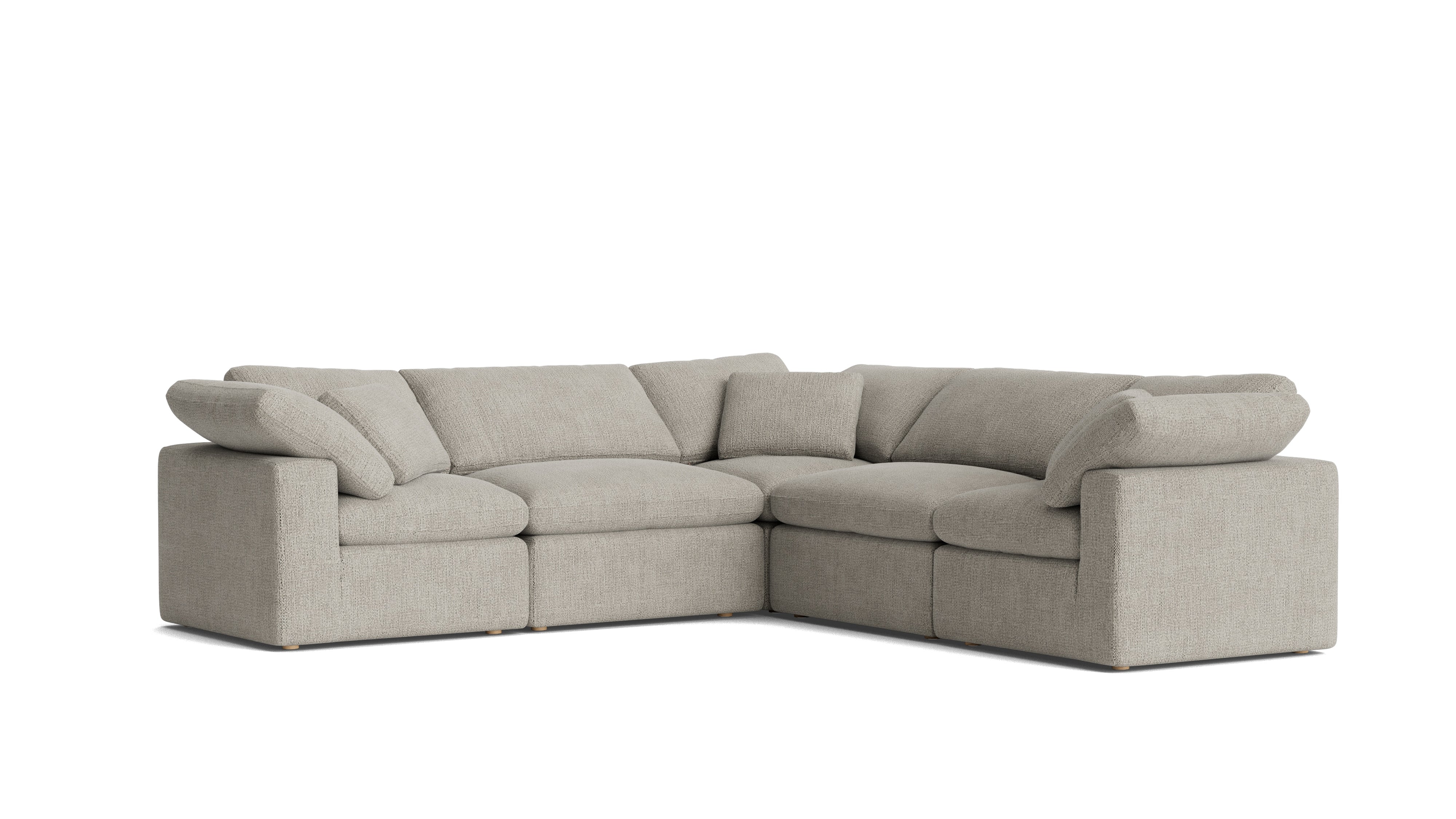 Movie Night™ 5 - Piece Modular Sectional Closed, Standard, Oatmeal - Sundays CompanySEC-YJ-915-007