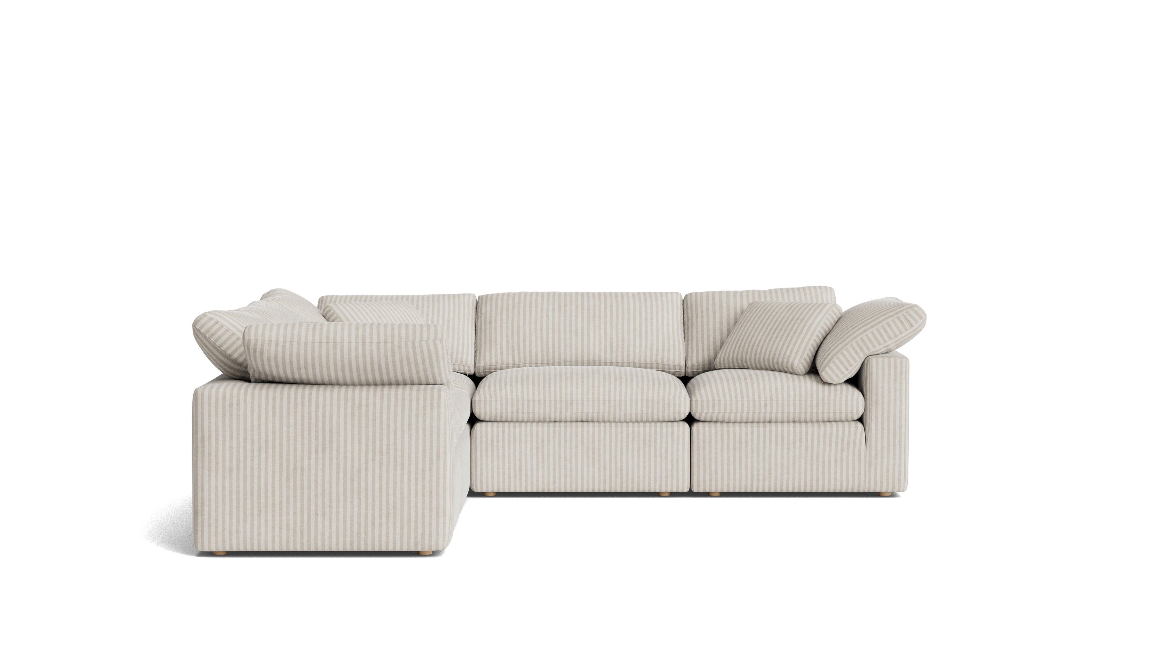 Movie Night™ 5-Piece Modular Sectional Closed, Standard, Newport Stripe