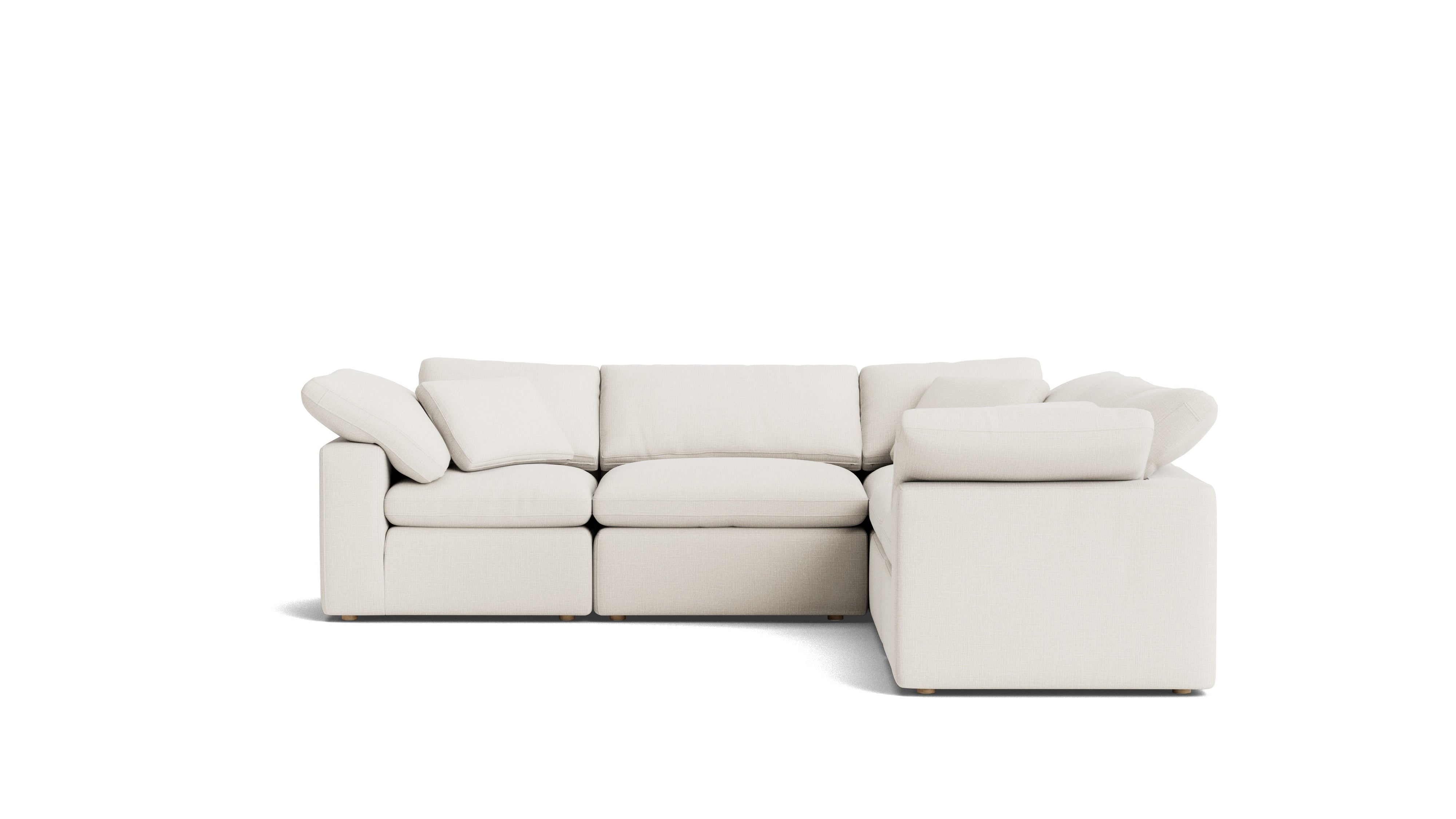 Movie Night™ 5-Piece Modular Sectional Closed, Standard, Cream Linen