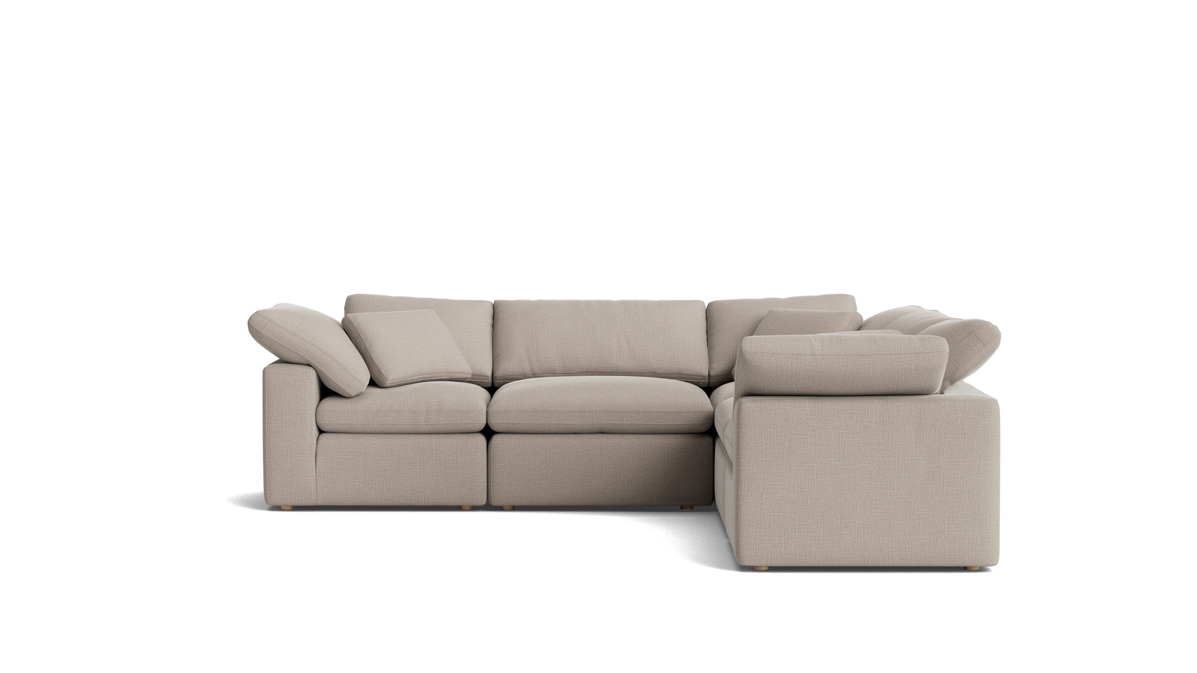 Movie Night™ 5-Piece Modular Sectional Closed, Standard, Light Pebble