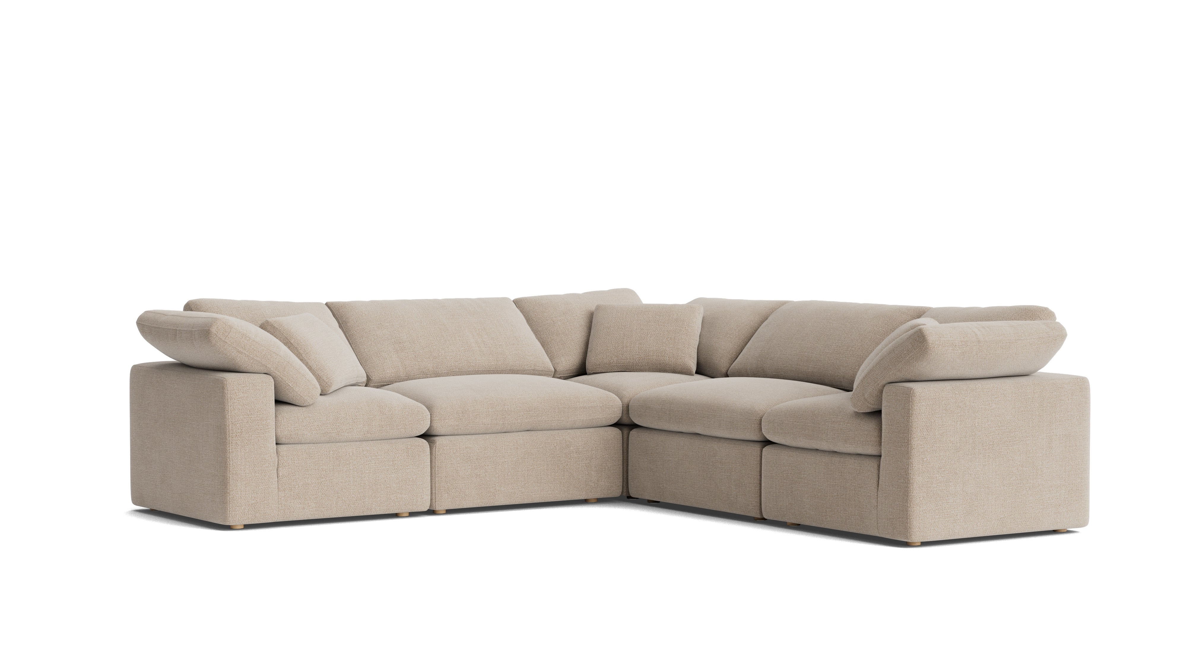 Movie Night™ 5 - Piece Modular Sectional Closed, Standard, Champagne - Sundays CompanySEC-YJ-915-041