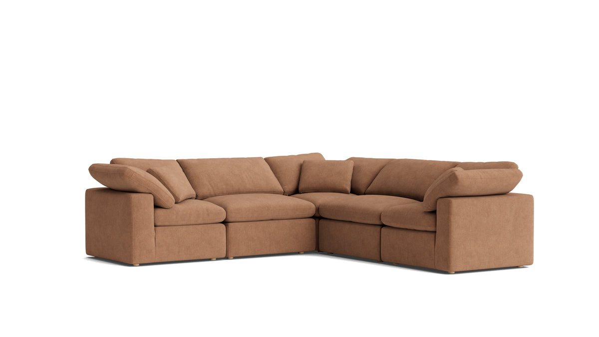 Movie Night™ 5-Piece Modular Sectional Closed, Standard, Spice