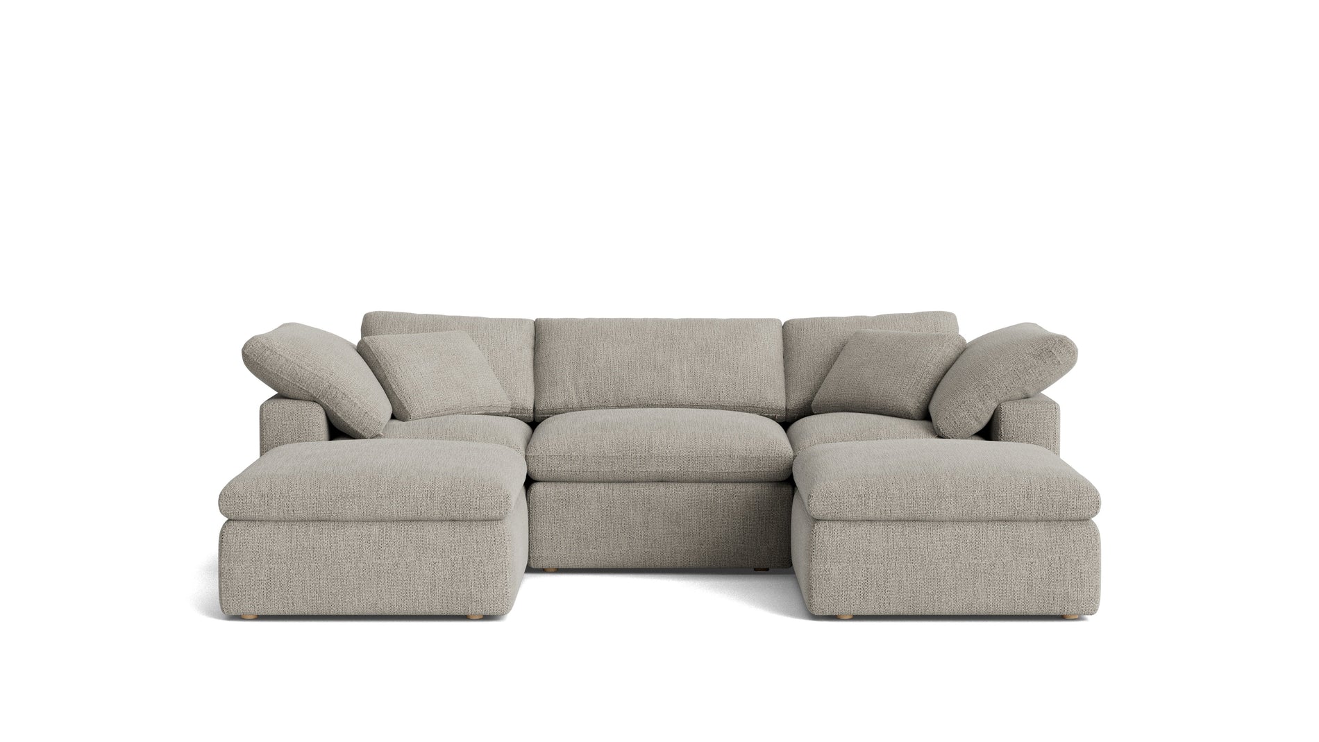 Movie Night™ 5-Piece Modular U-Shaped Sectional, Standard, Oatmeal_image