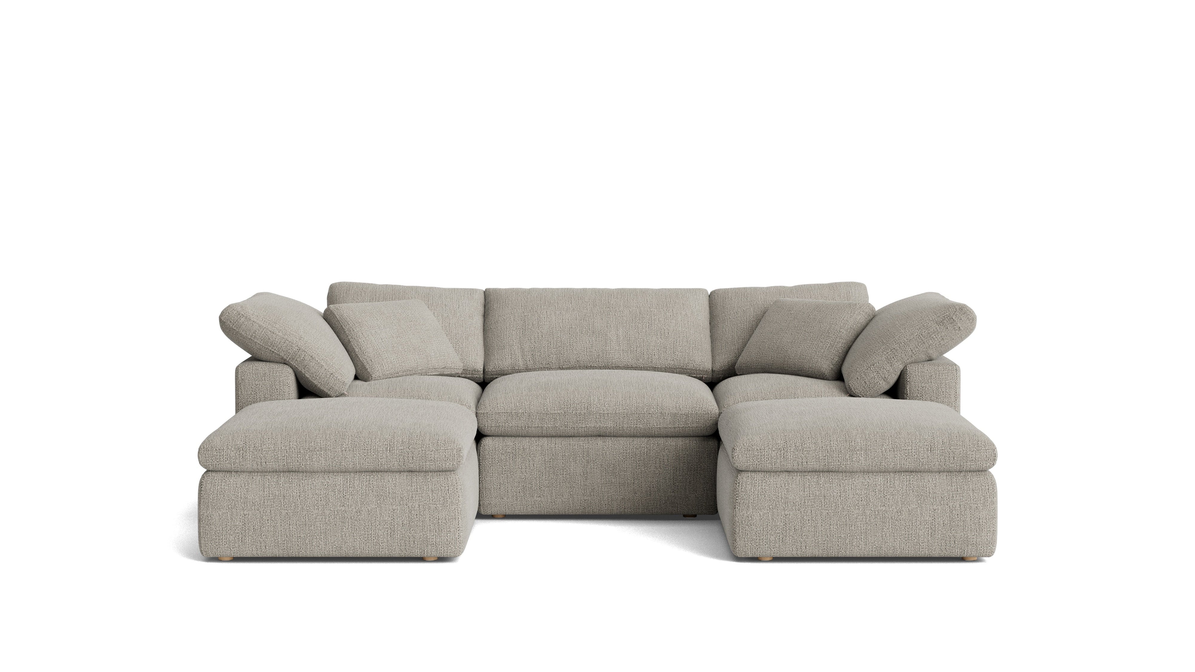 Movie Night™ 5-Piece Modular U-Shaped Sectional, Standard, Oatmeal