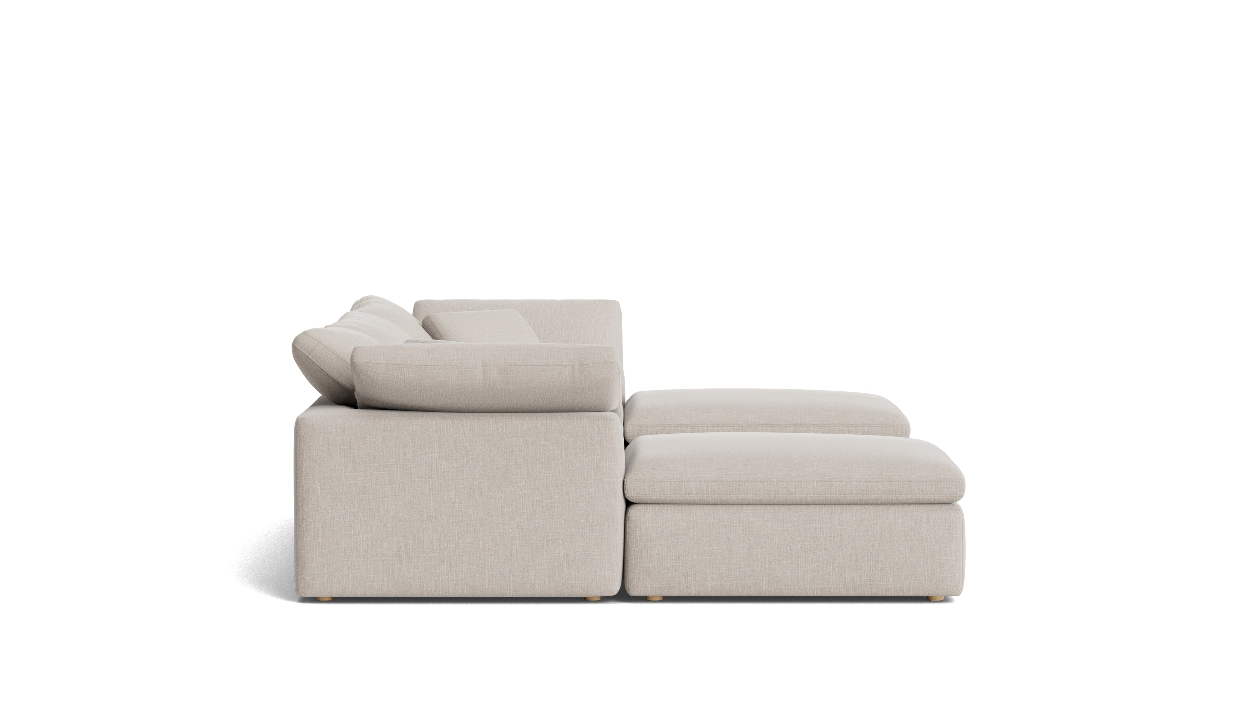 Movie Night™ 5 - Piece Modular U - Shaped Sectional, Standard, Clay - Sundays CompanySEC-YJ-916-015