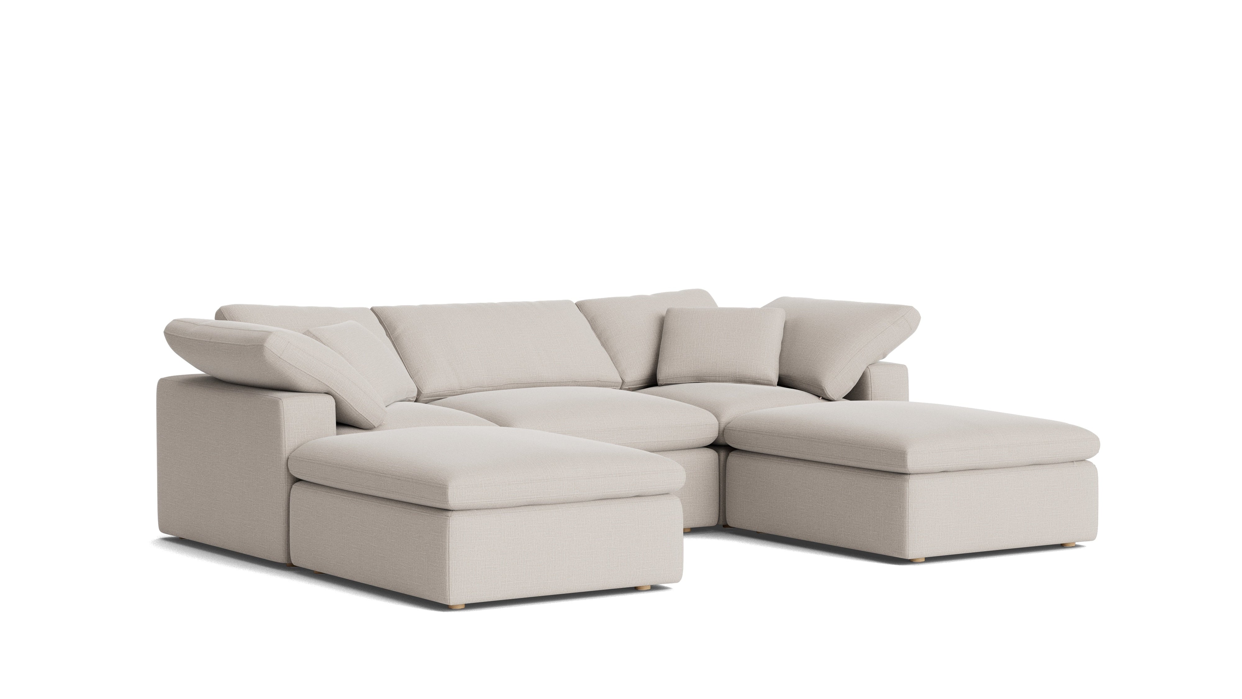 Movie Night™ 5-Piece Modular U-Shaped Sectional, Standard, Clay