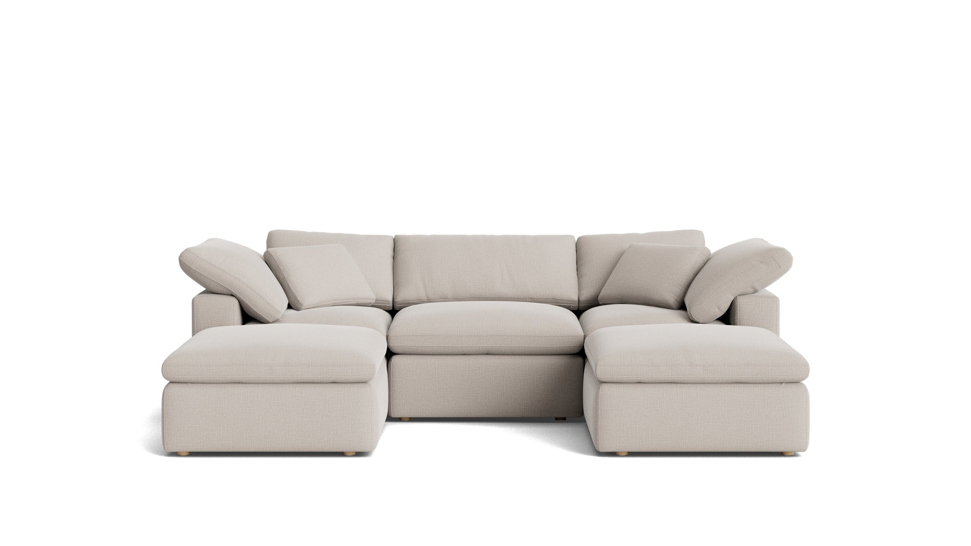 Movie Night™ 5-Piece Modular U-Shaped Sectional, Standard, Clay_image