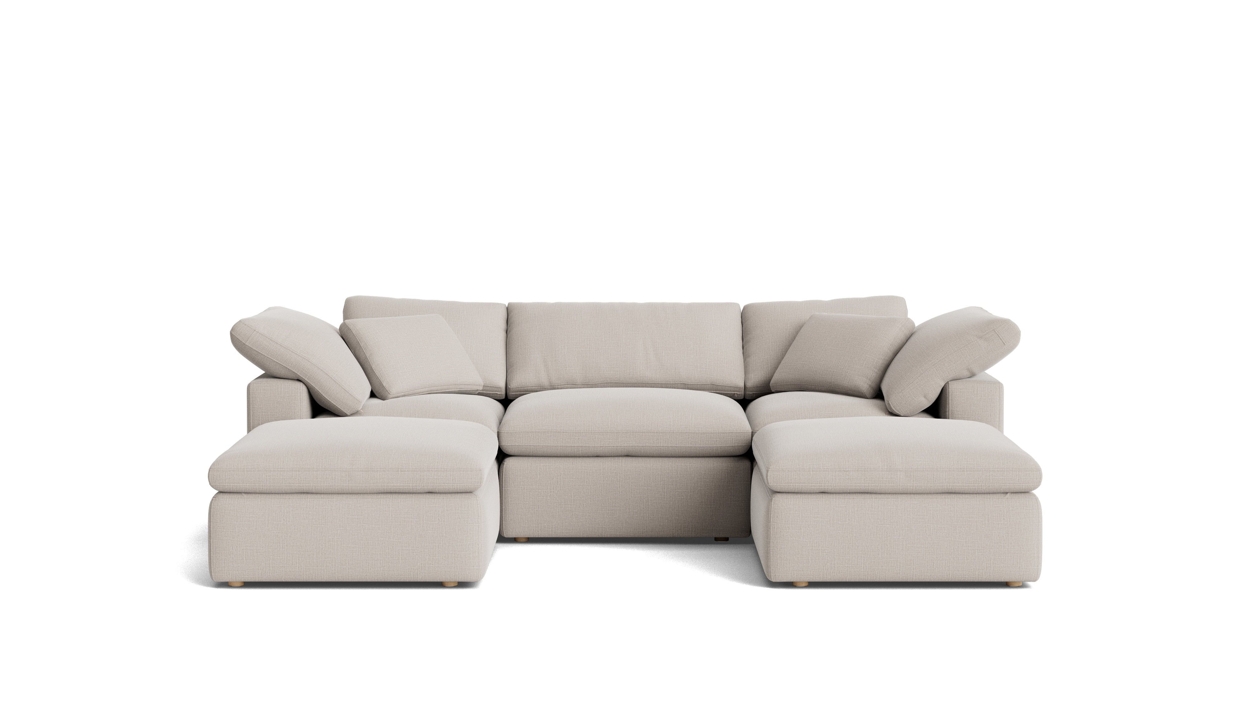 Movie Night™ 5-Piece Modular U-Shaped Sectional, Standard, Clay