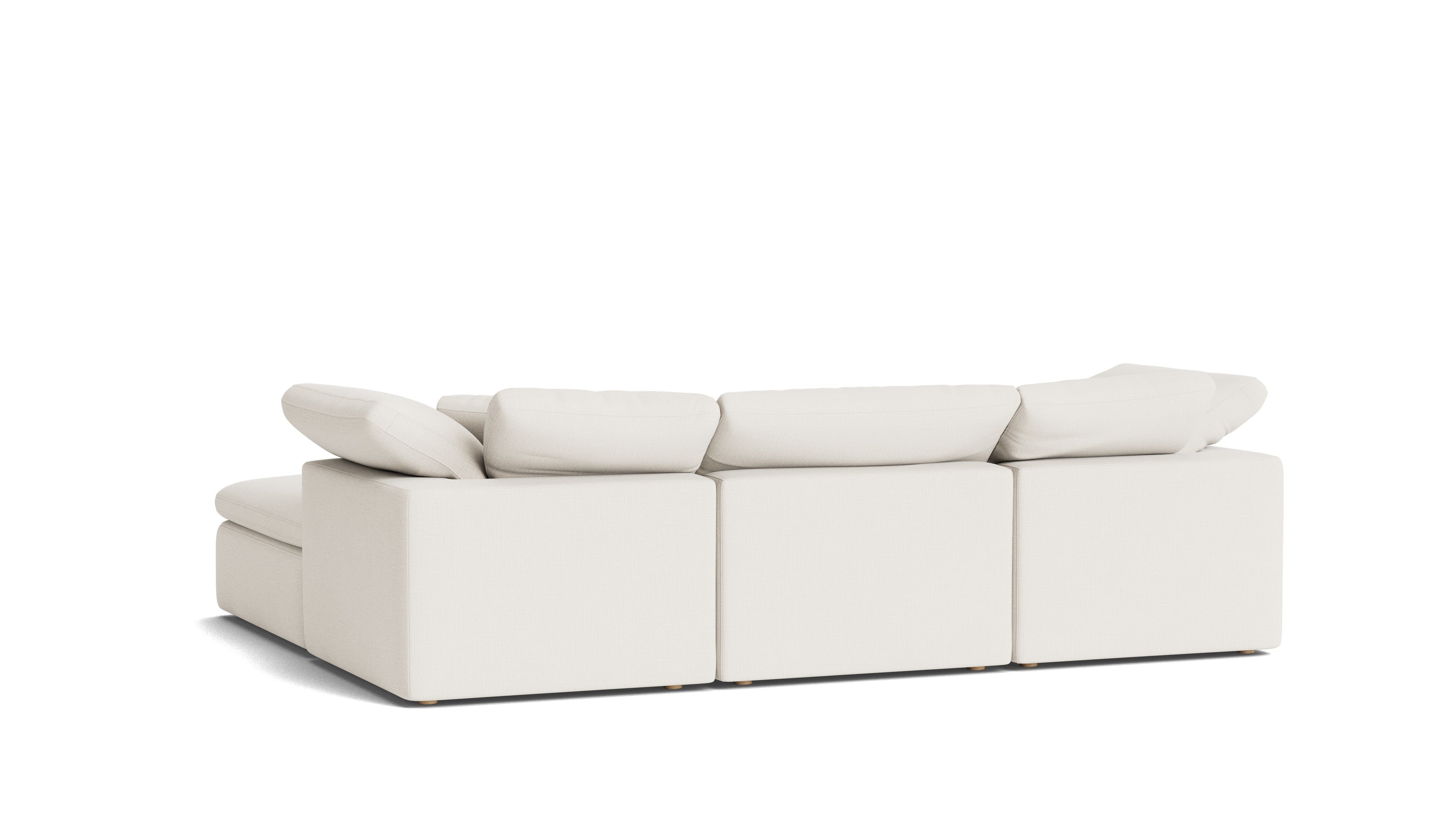 Movie Night™ 5 - Piece Modular U - Shaped Sectional, Standard, Cream Linen - Sundays CompanySEC-YJ-916-018