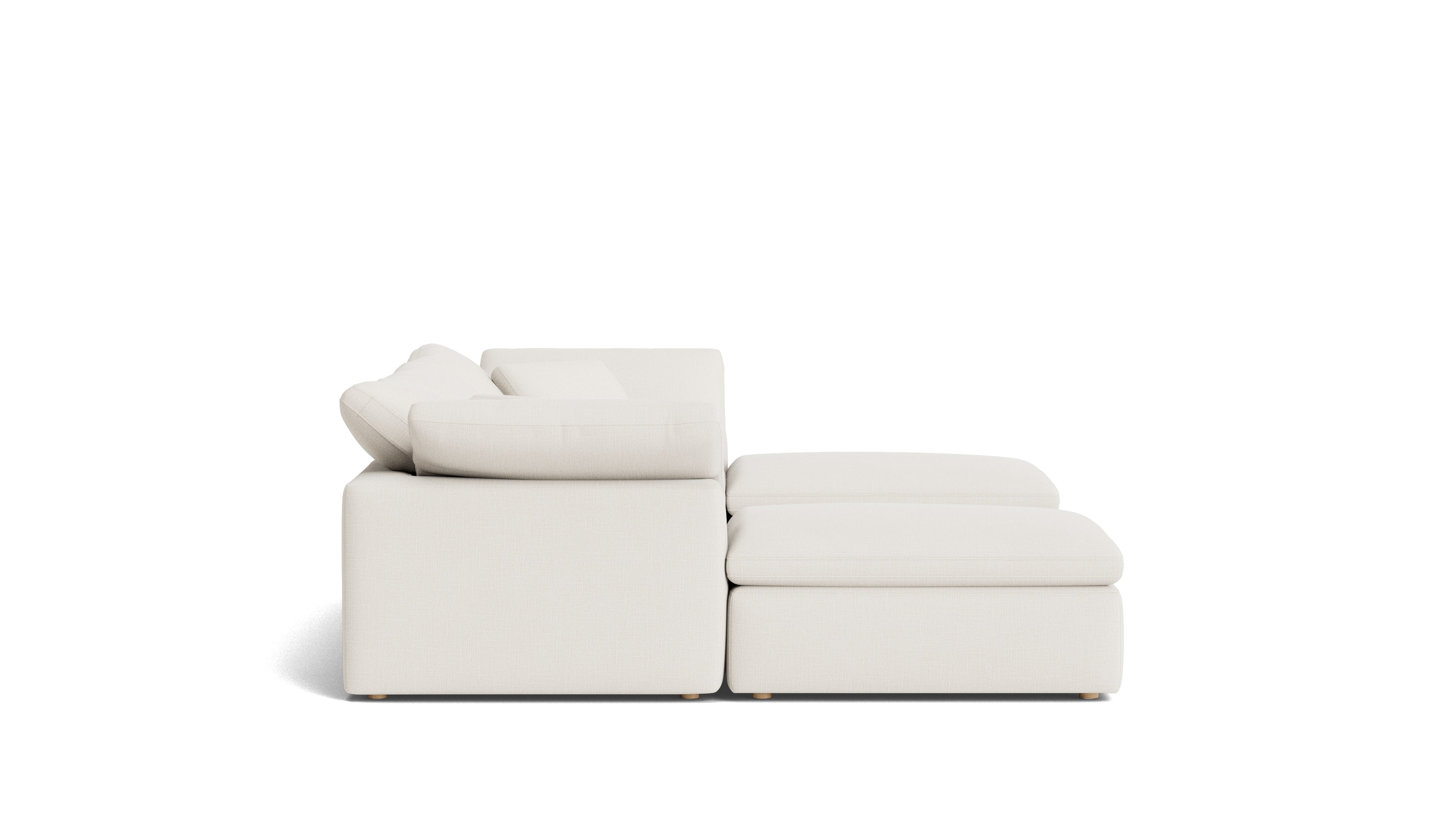 Movie Night™ 5 - Piece Modular U - Shaped Sectional, Standard, Cream Linen - Sundays CompanySEC-YJ-916-018