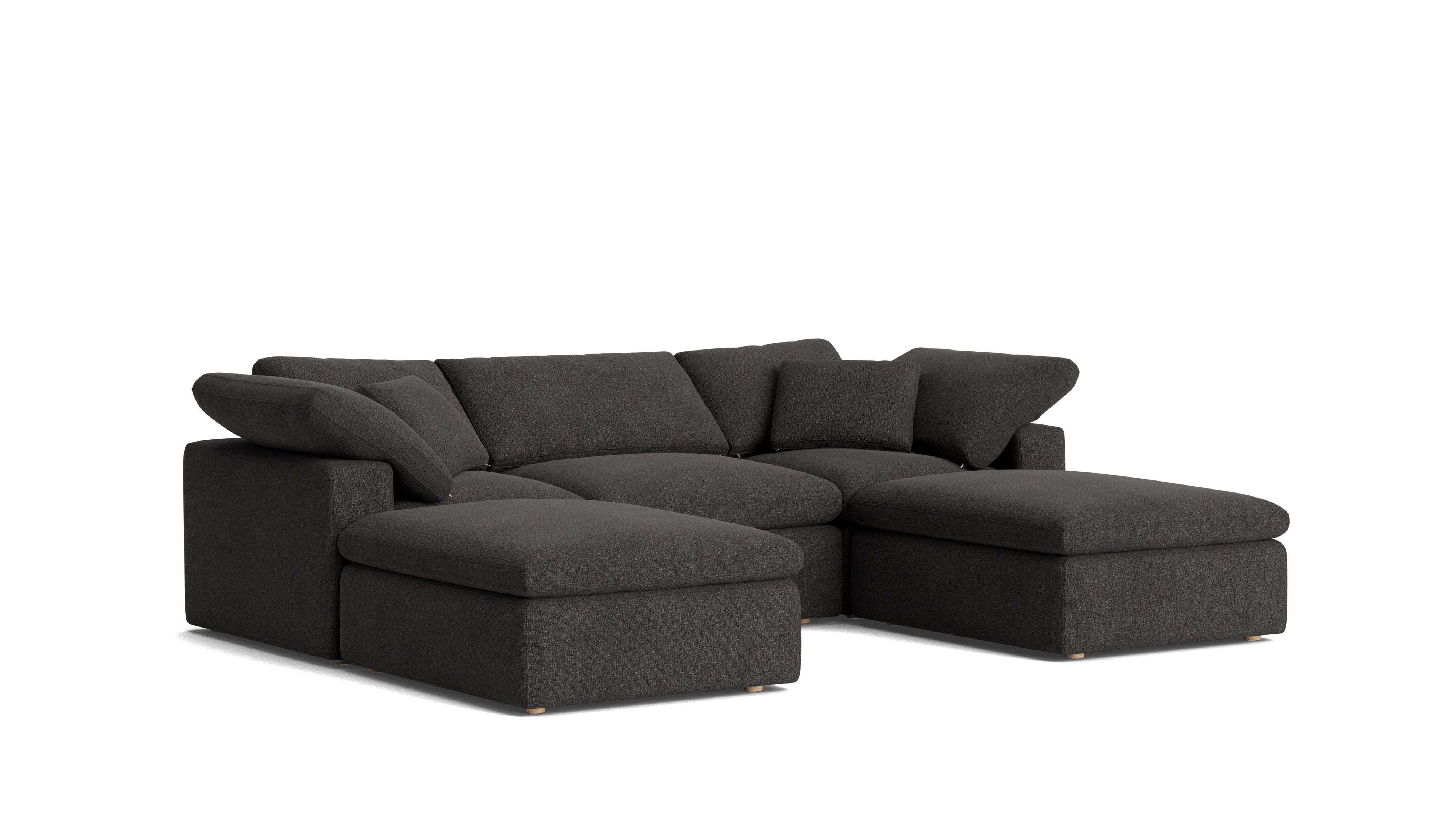Movie Night™ 5-Piece Modular U-Shaped Sectional, Standard, Dark Shadow
