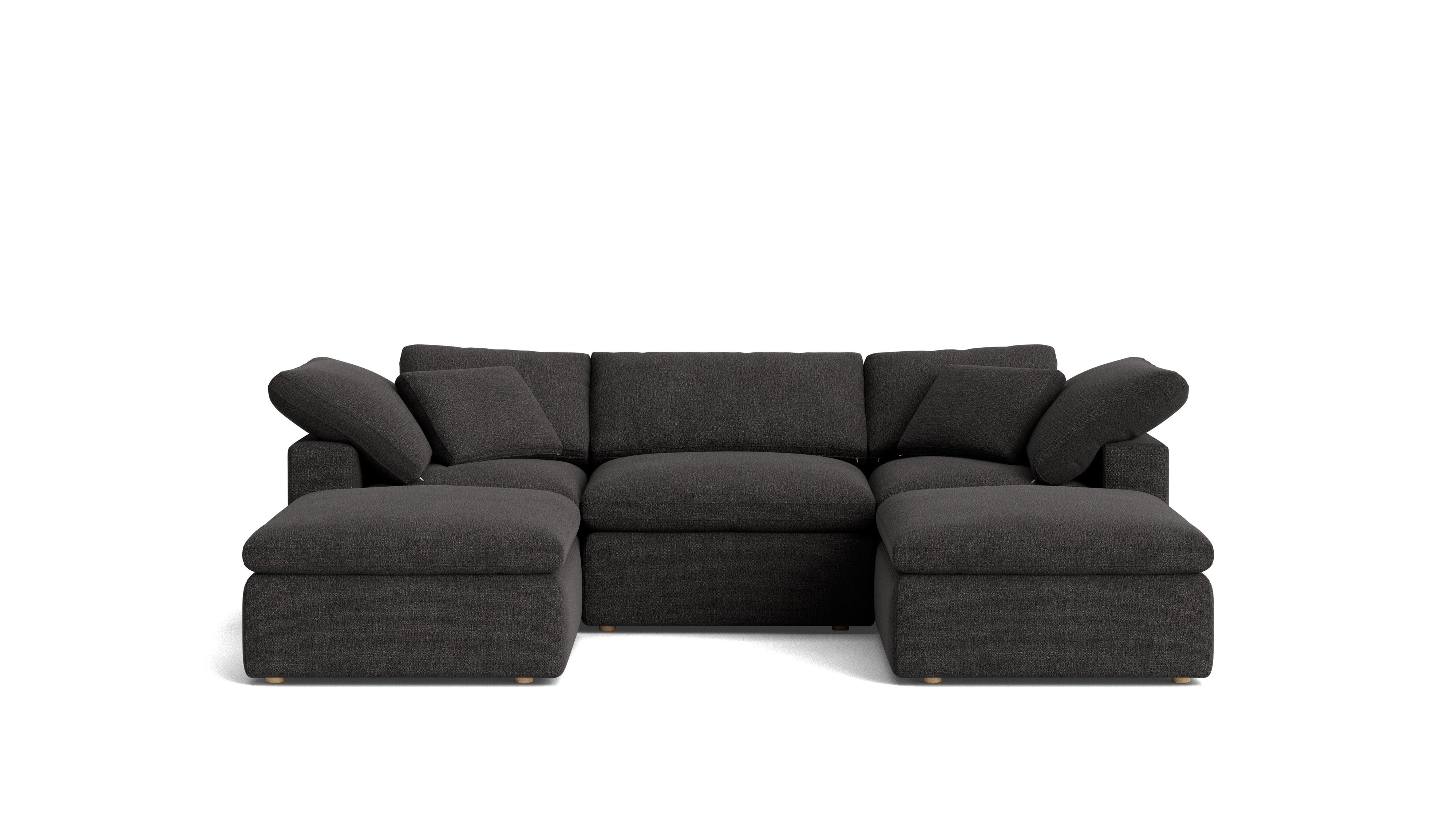 Movie Night™ 5-Piece Modular U-Shaped Sectional, Standard, Dark Shadow