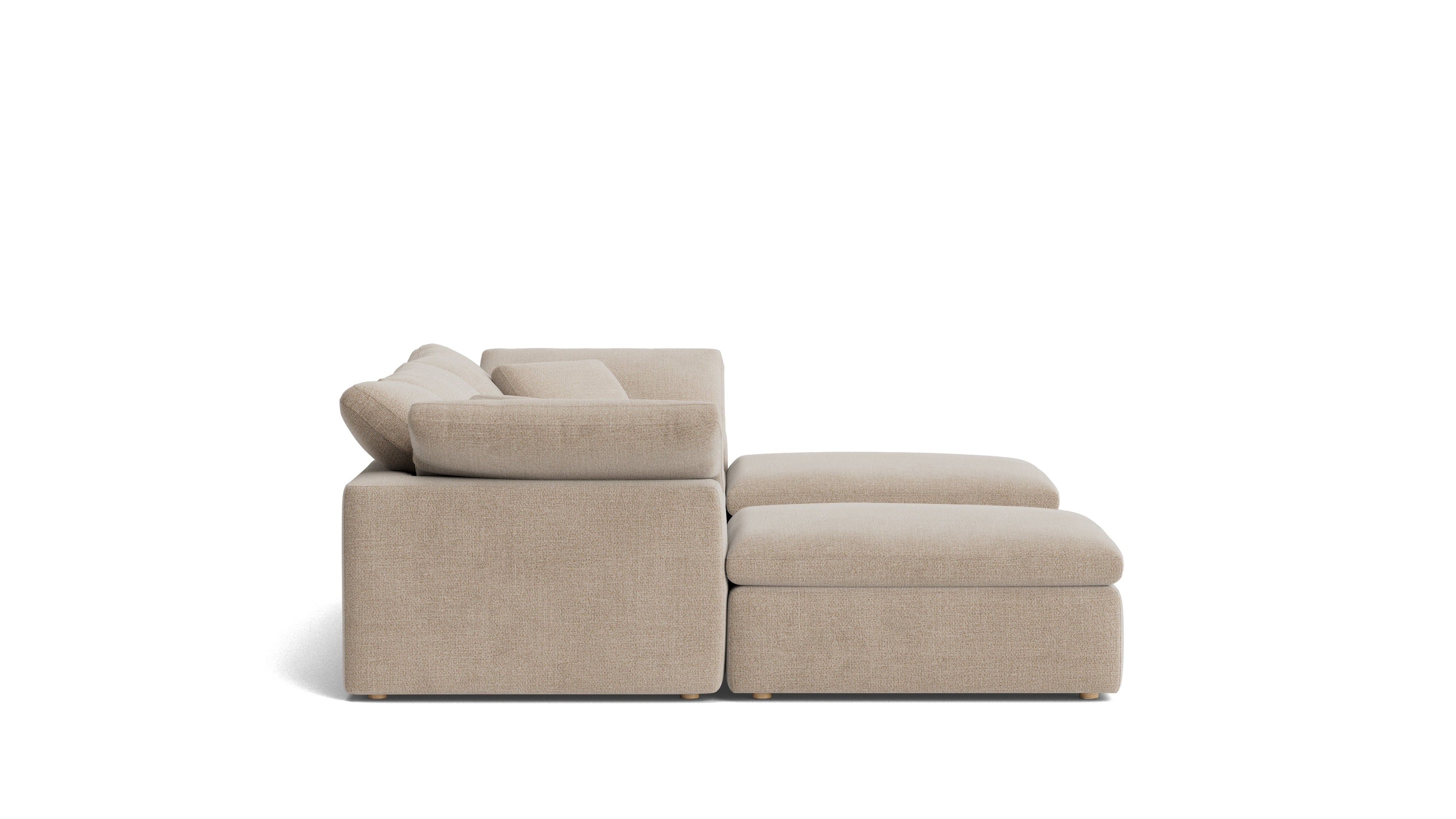 Movie Night™ 5-Piece Modular U-Shaped Sectional, Standard, Champagne