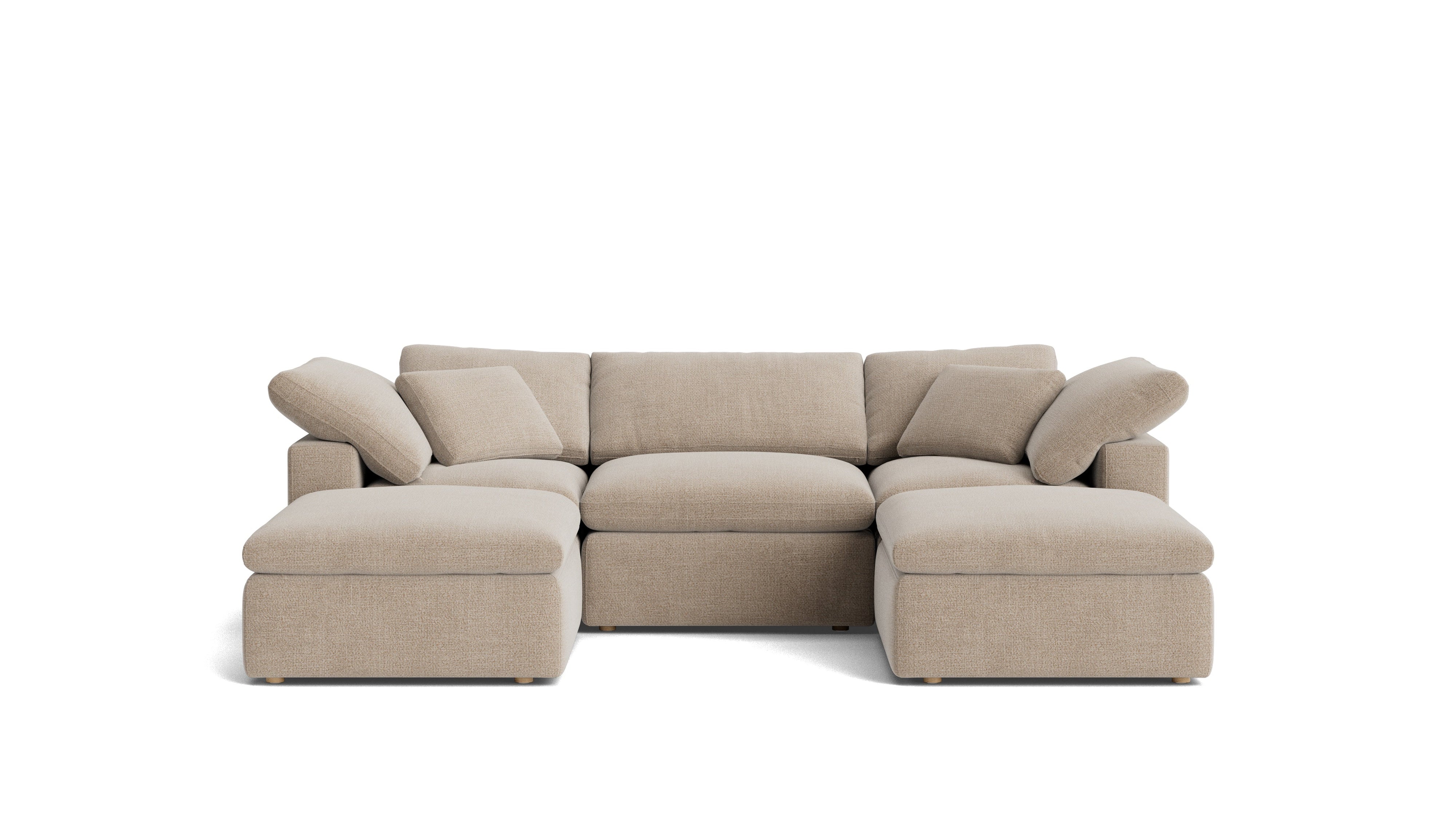 Movie Night™ 5-Piece Modular U-Shaped Sectional, Standard, Champagne