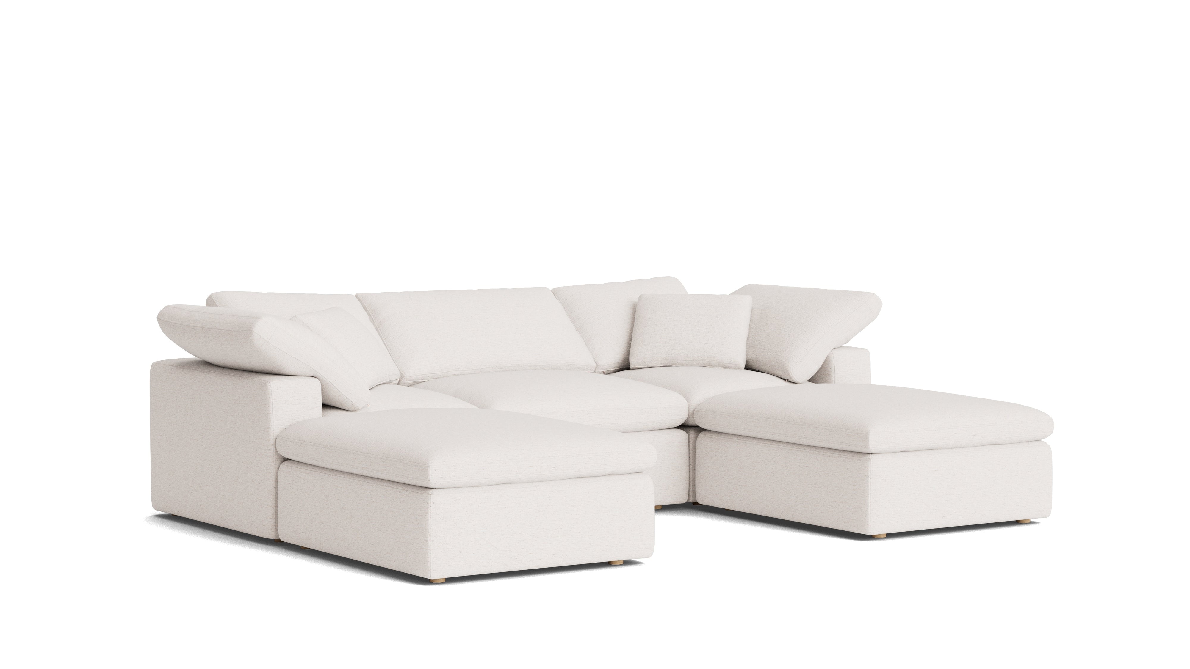 Movie Night™ 5-Piece Modular U-Shaped Sectional, Standard, Nomad Snow