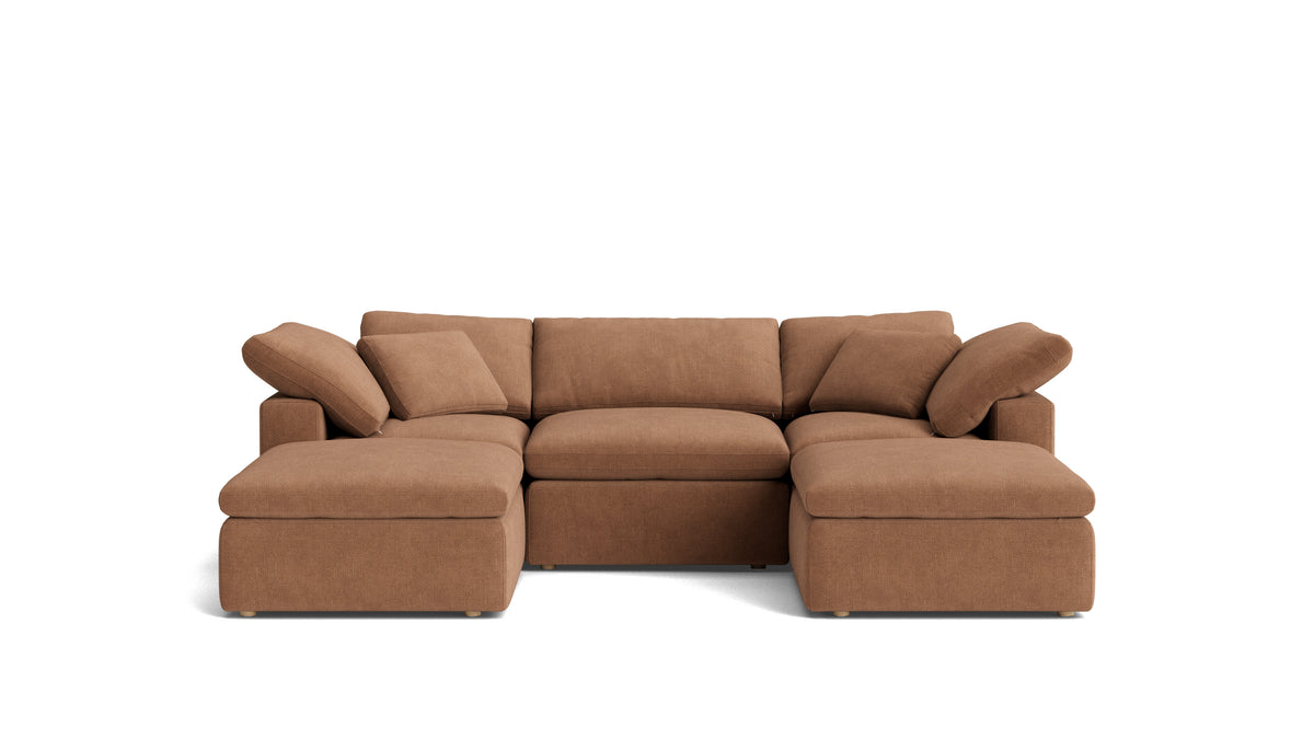 Movie Night™ 5-Piece Modular U-Shaped Sectional, Standard, Spice