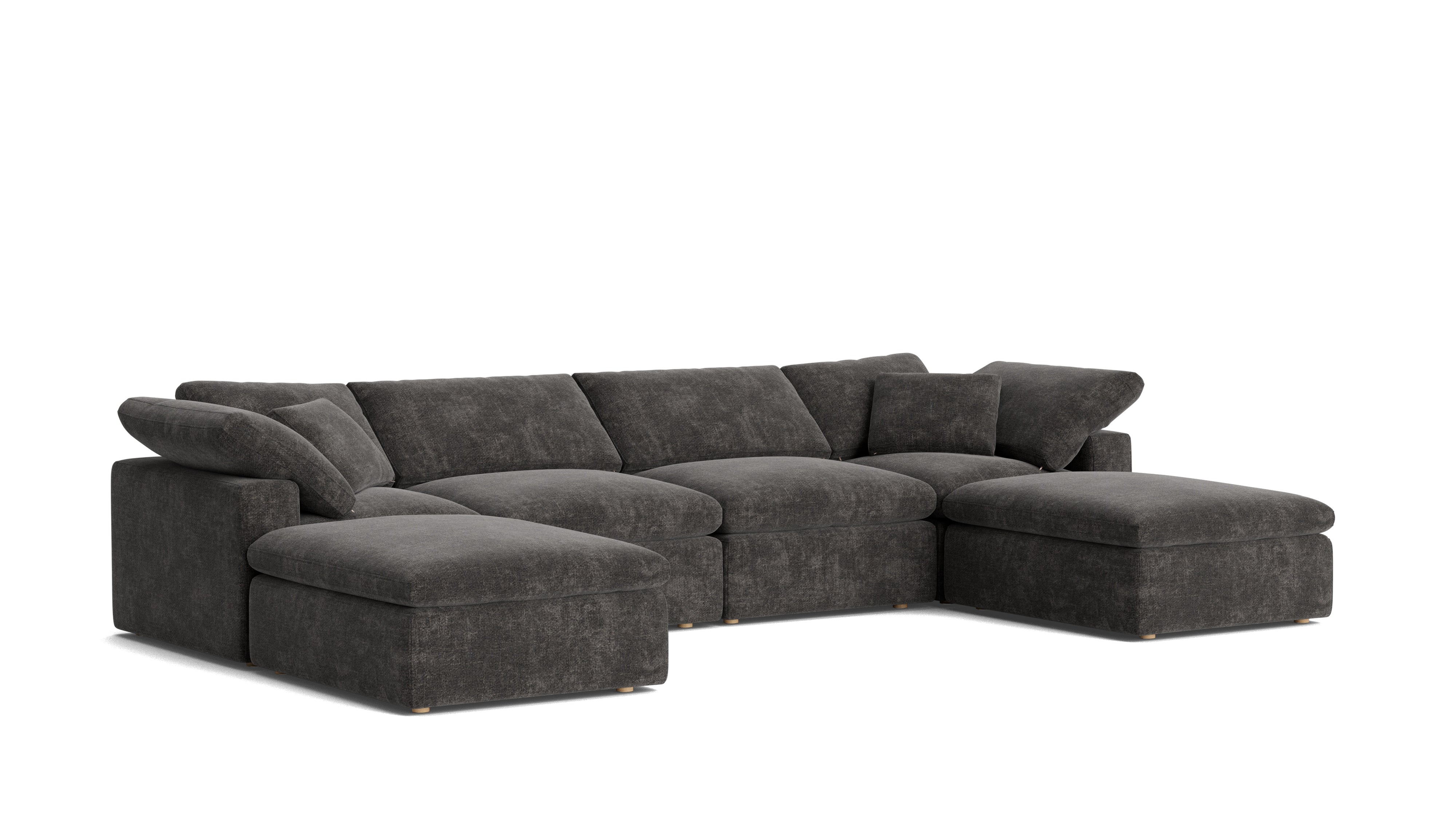 Movie Night™ 6 - Piece Modular U - Shaped Sectional, Standard, Truffle - Sundays CompanySEC-YJ-917-003