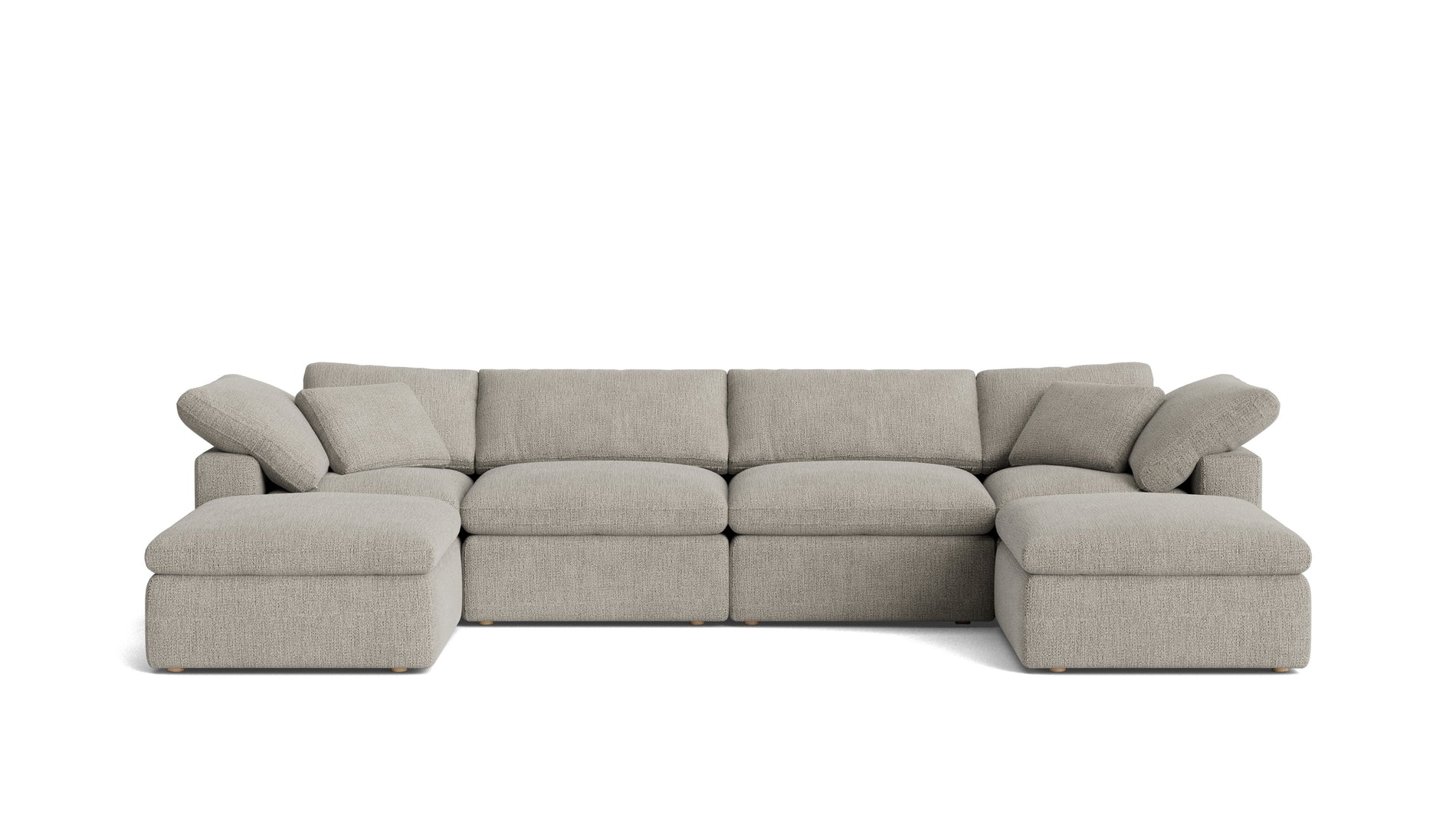 Movie Night™ 6-Piece Modular U-Shaped Sectional, Standard, Oatmeal_image