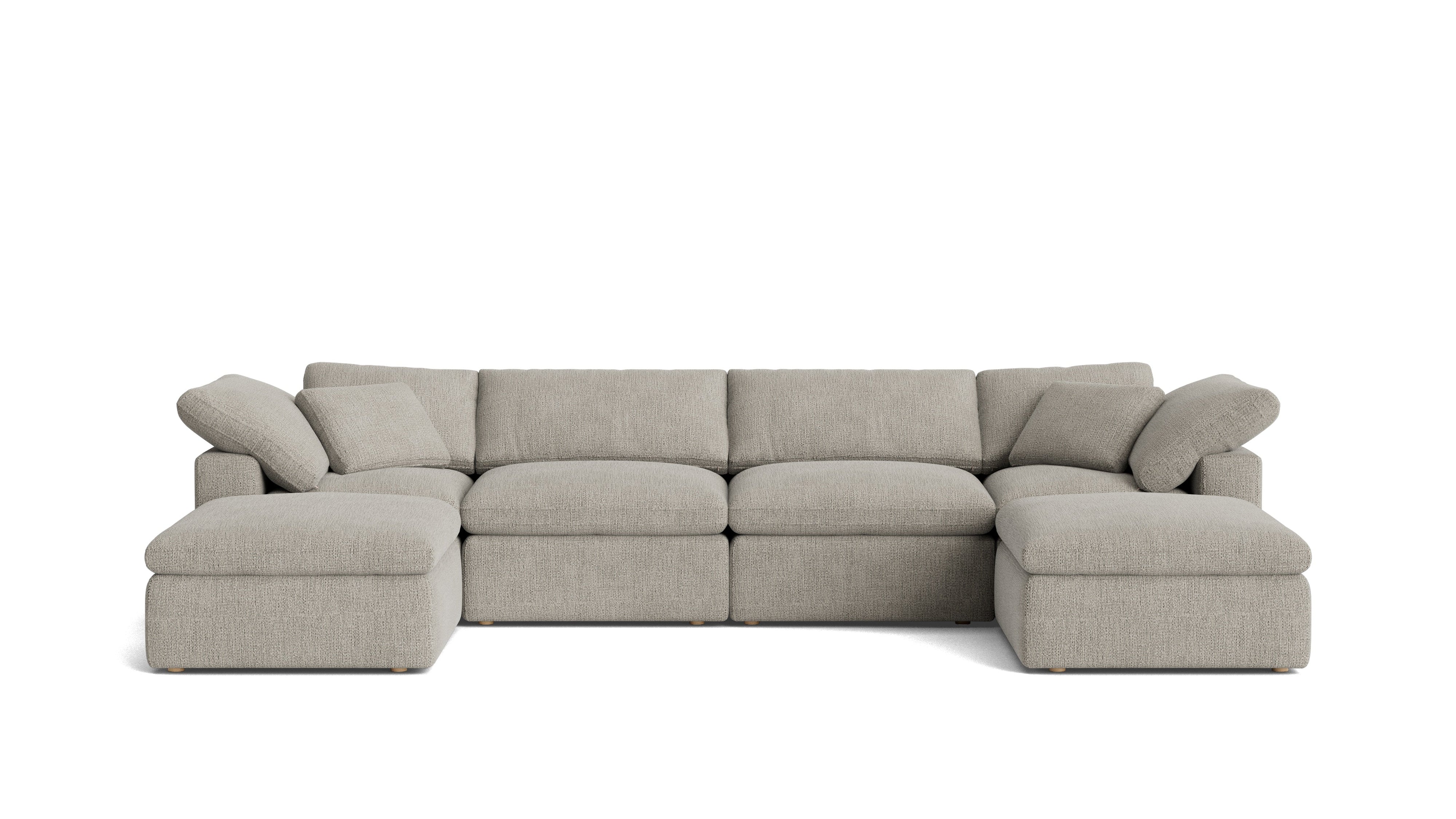 Movie Night™ 6-Piece Modular U-Shaped Sectional, Standard, Oatmeal