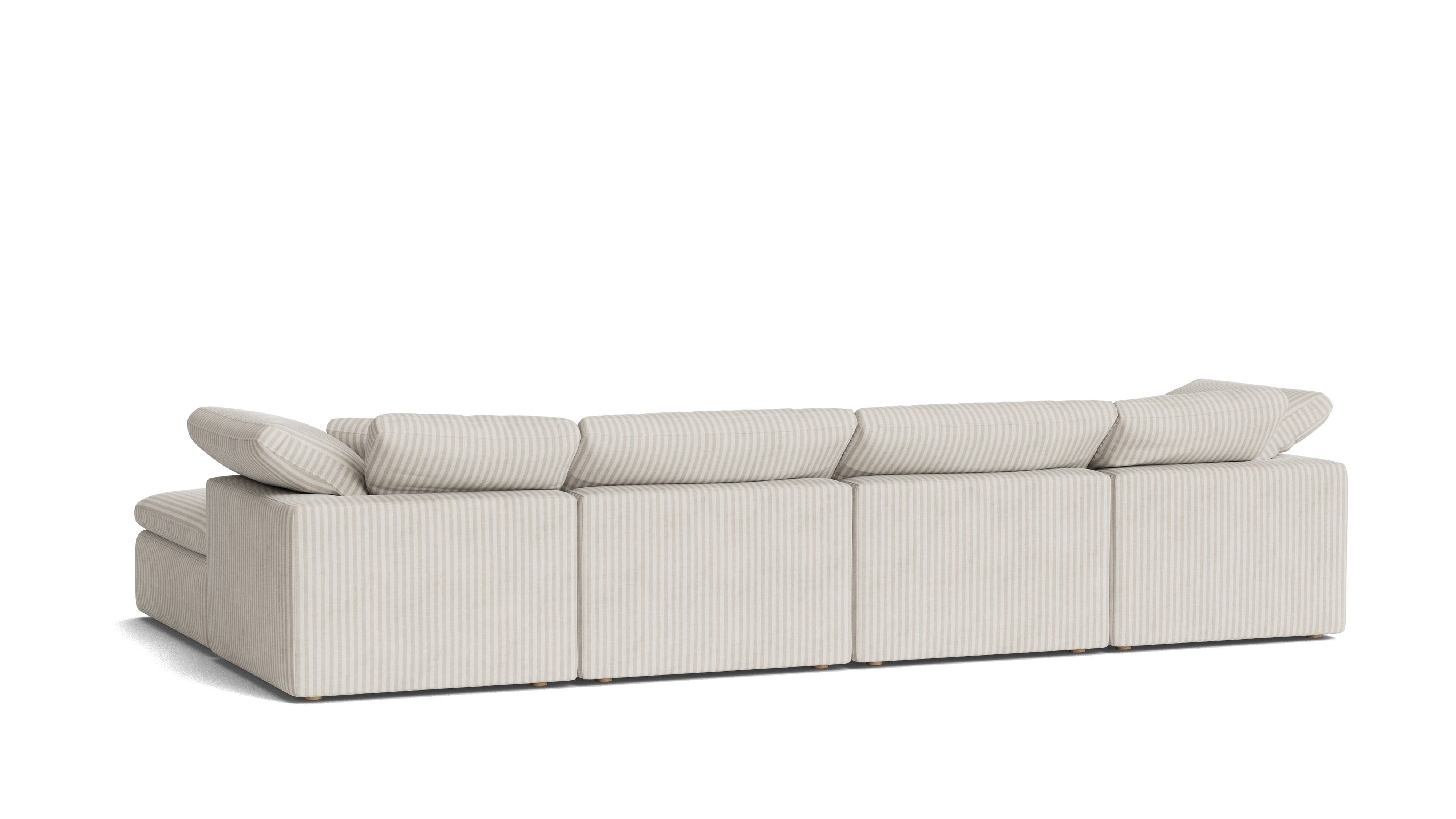 Movie Night™ 6 - Piece Modular U - Shaped Sectional, Standard, Newport Stripe - Sundays CompanySEC-YJ-917-011