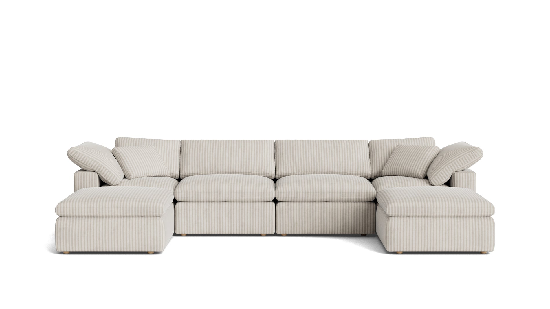 Movie Night™ 6-Piece Modular U-Shaped Sectional, Standard, Newport Stripe_image
