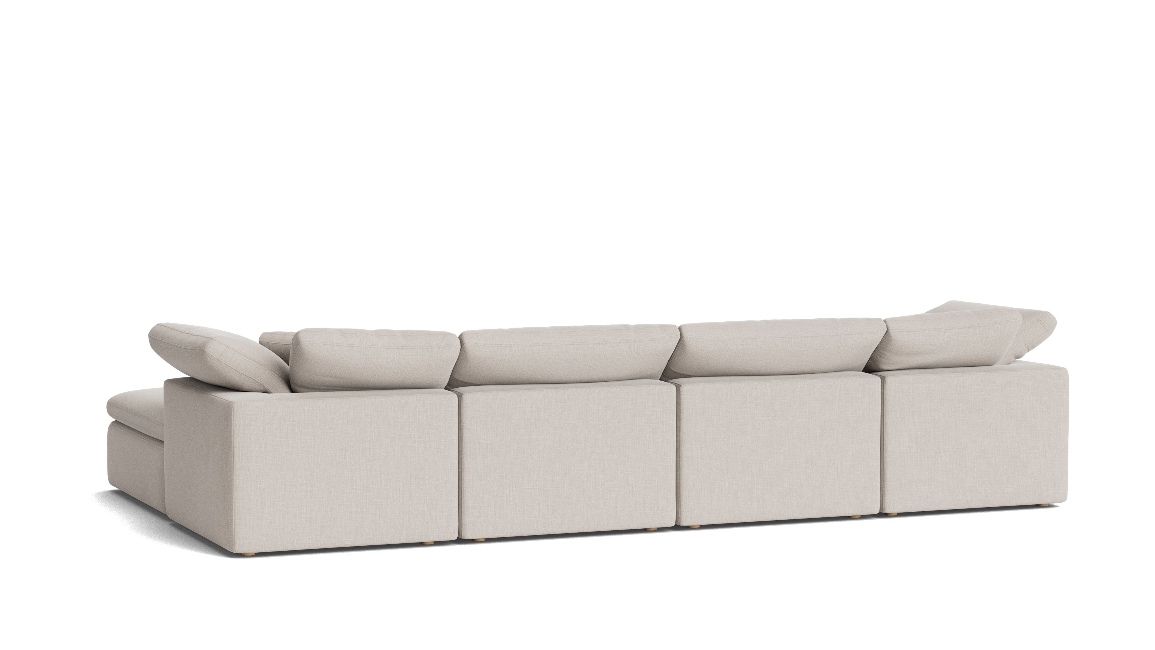 Movie Night™ 6 - Piece Modular U - Shaped Sectional, Standard, Clay - Sundays CompanySEC-YJ-917-015