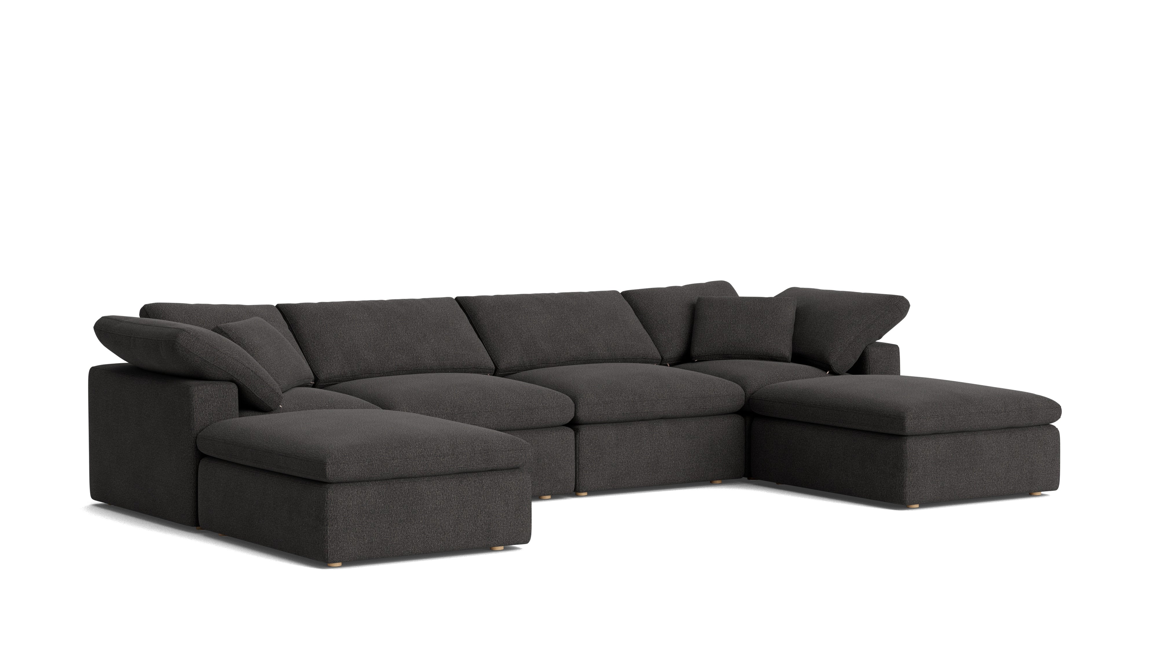 Movie Night™ 6 - Piece Modular U - Shaped Sectional, Standard, Dark Shadow - Sundays CompanySEC-YJ-917-025