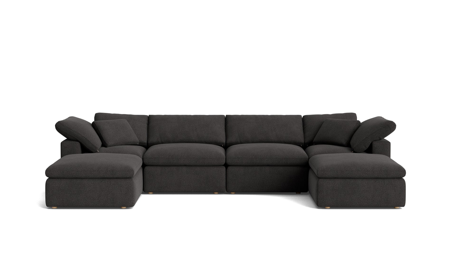 Movie Night™ 6-Piece Modular U-Shaped Sectional, Standard, Dark Shadow_image