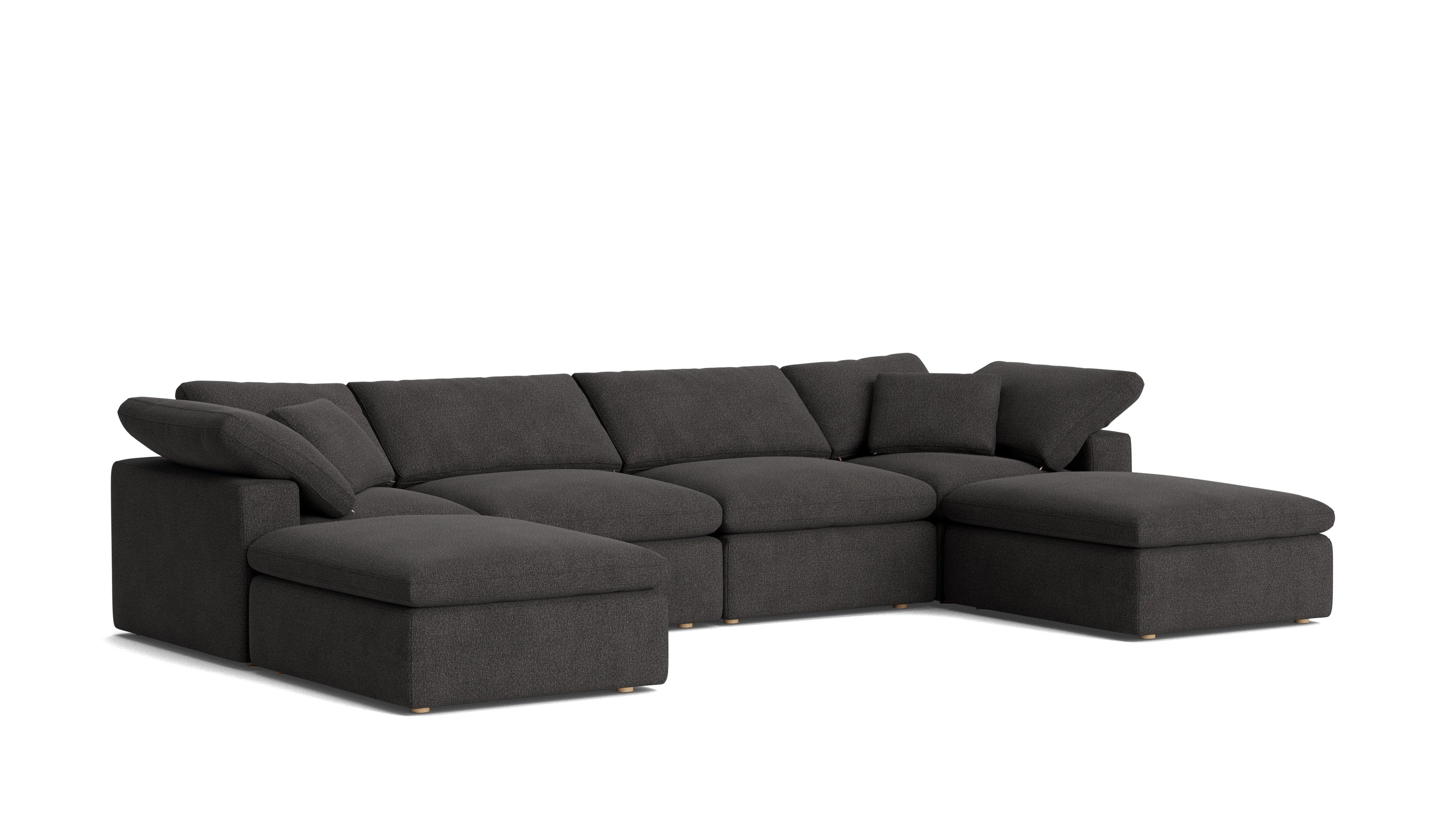 Movie Night™ 6-Piece Modular U-Shaped Sectional, Standard, Dark Shadow