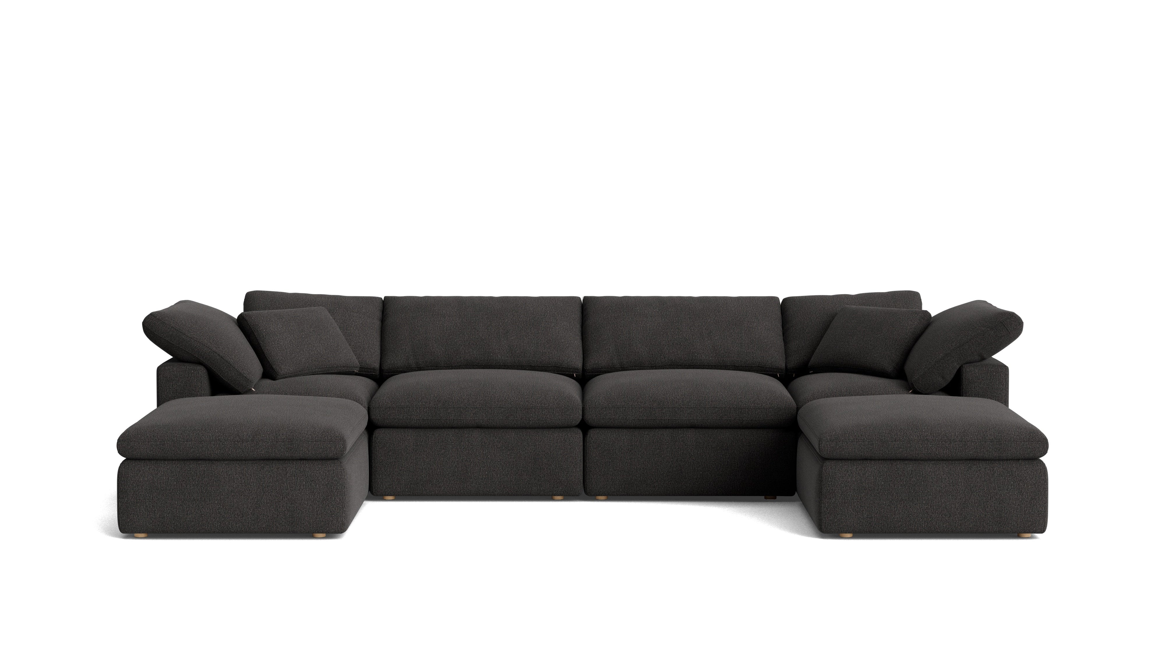 Movie Night™ 6-Piece Modular U-Shaped Sectional, Standard, Dark Shadow