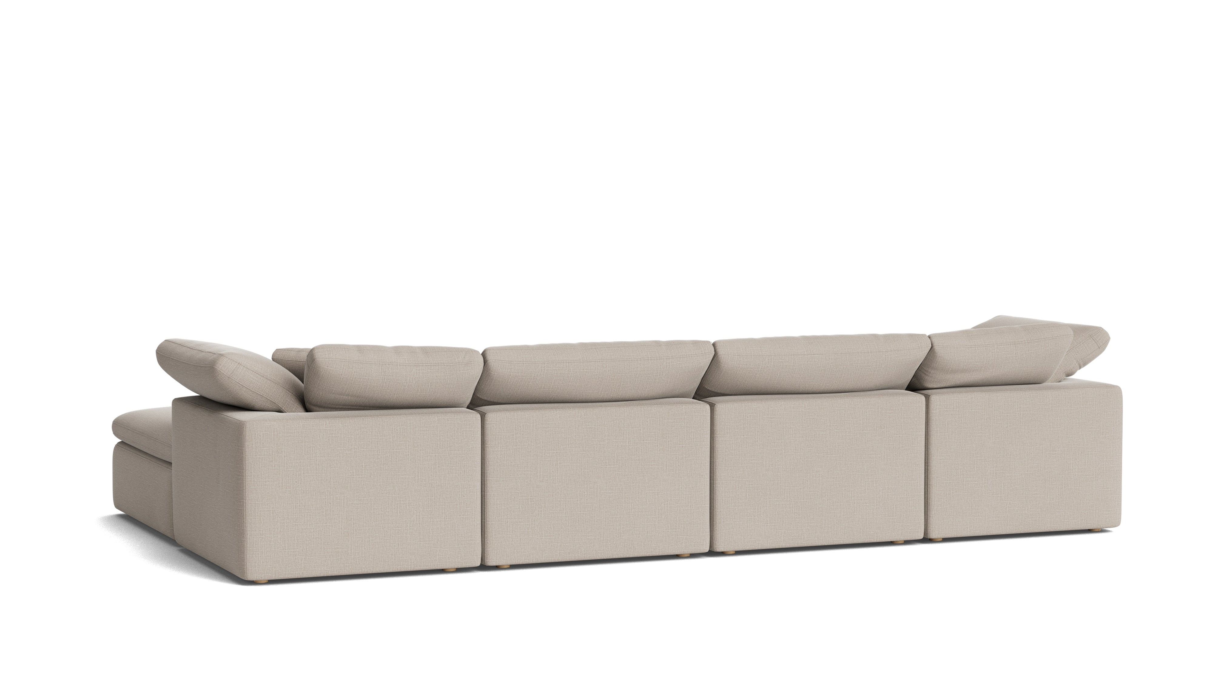 Movie Night™ 6 - Piece Modular U - Shaped Sectional, Standard, Light Pebble - Sundays CompanySEC-YJ-917-029