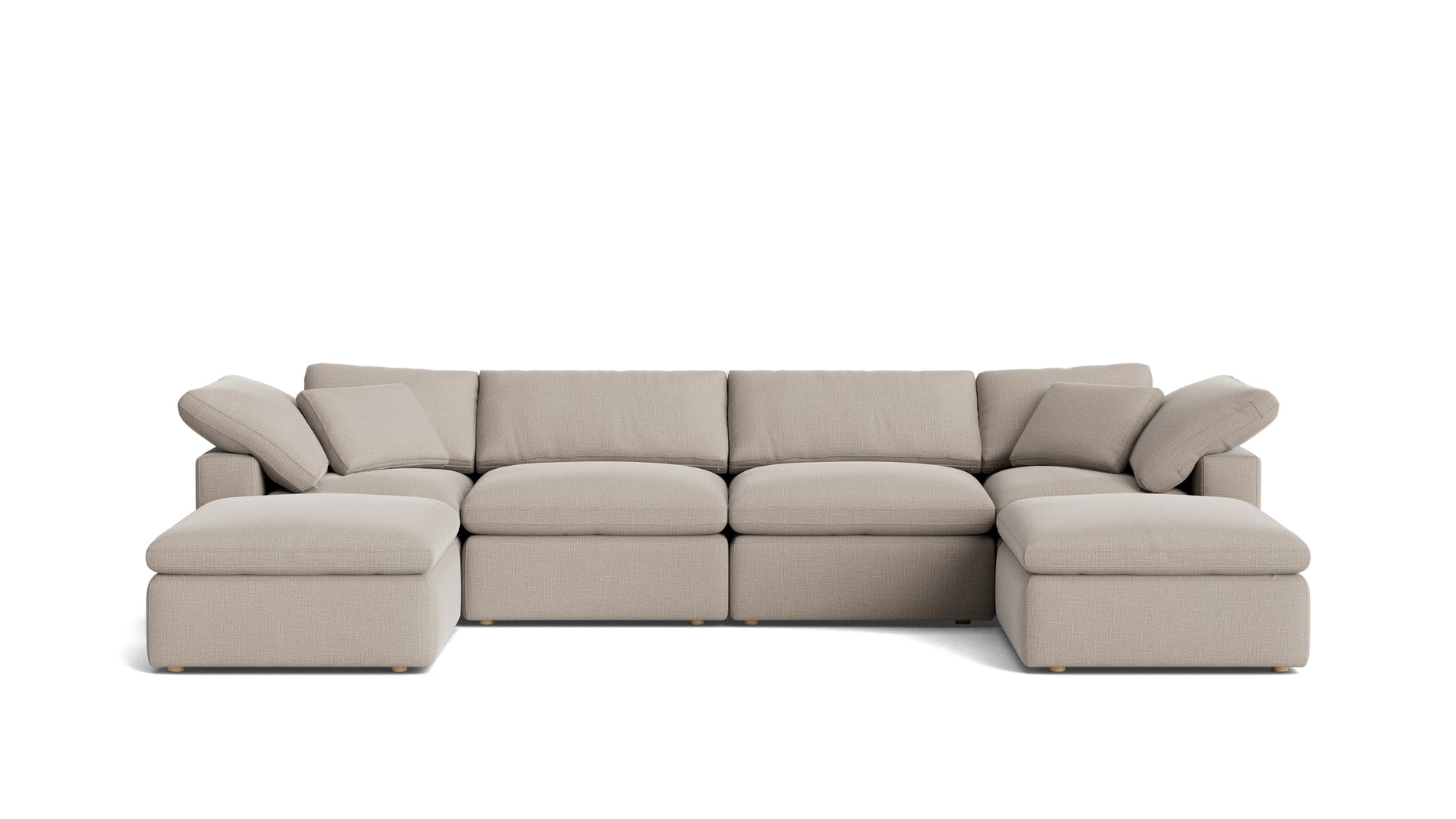 Movie Night™ 6-Piece Modular U-Shaped Sectional, Standard, Light Pebble_image