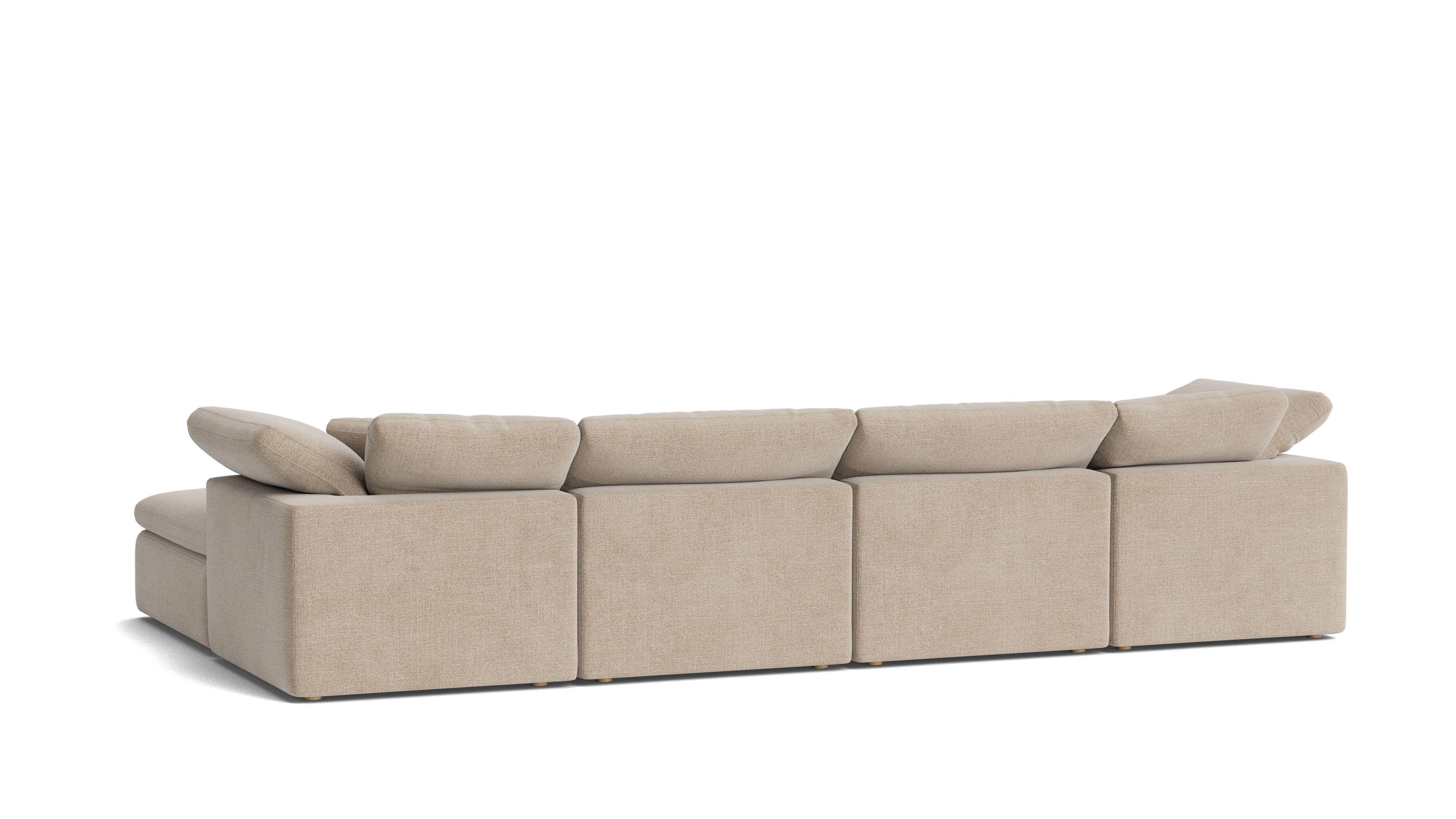 Movie Night™ 6 - Piece Modular U - Shaped Sectional, Standard, Champagne - Sundays CompanySEC-YJ-917-041