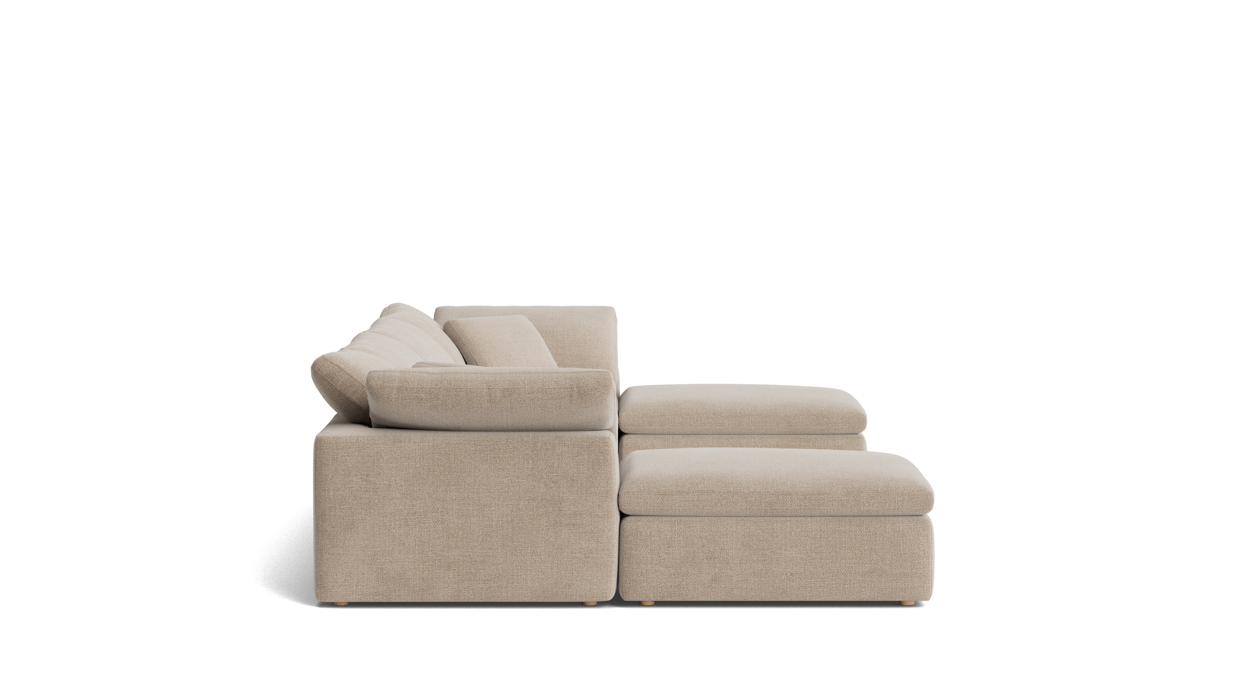 Movie Night™ 6 - Piece Modular U - Shaped Sectional, Standard, Champagne - Sundays CompanySEC-YJ-917-041