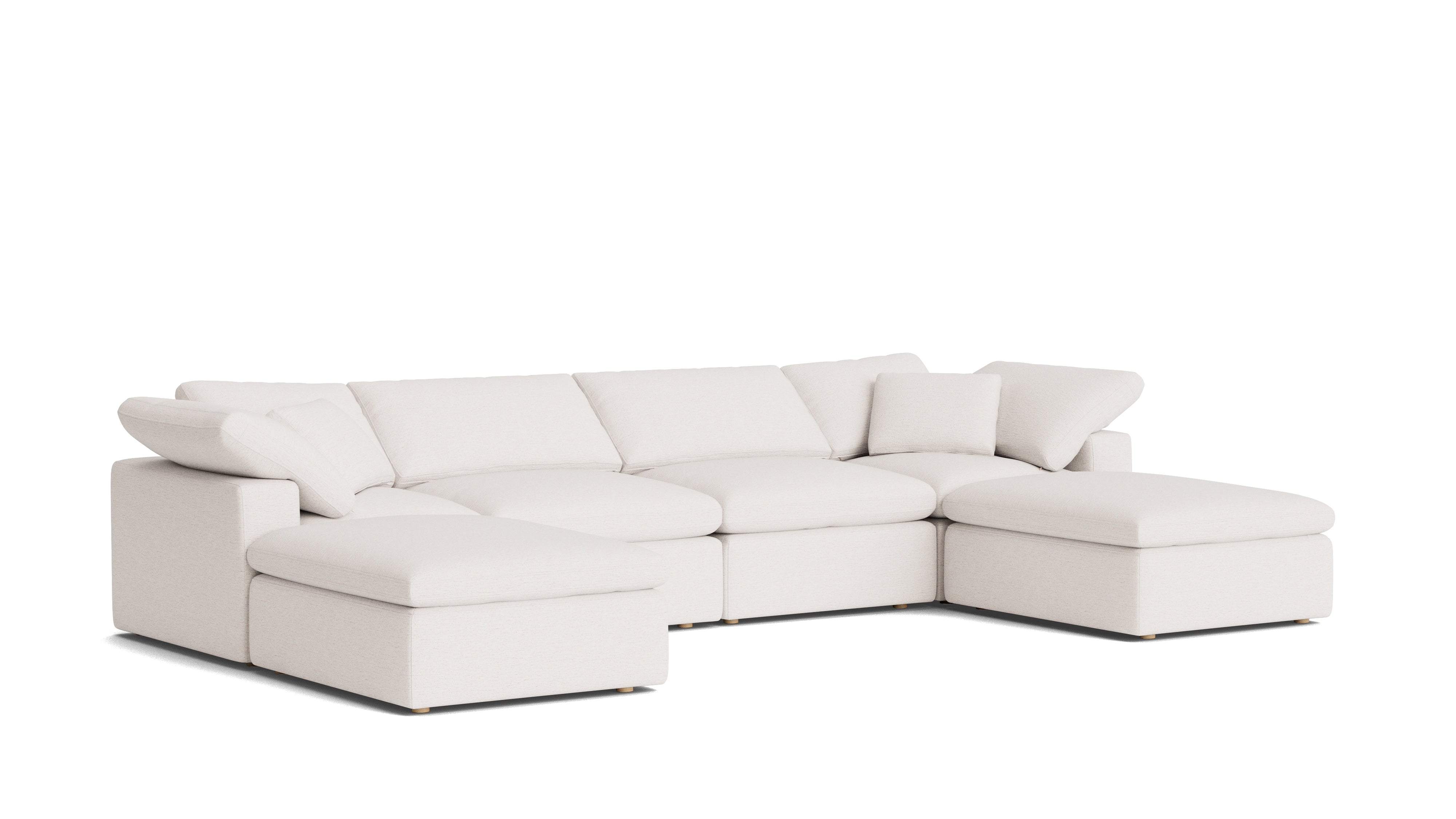 Movie Night™ 6-Piece Modular U-Shaped Sectional, Standard, Nomad Snow