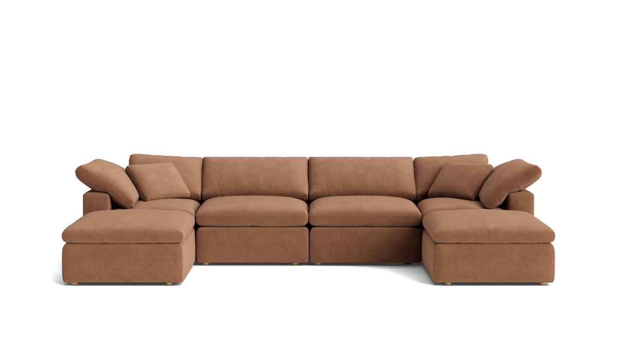 Movie Night™ 6-Piece Modular U-Shaped Sectional, Standard, Spice