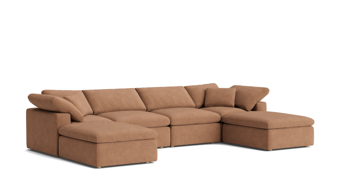 Movie Night™ 6-Piece Modular U-Shaped Sectional, Standard, Spice