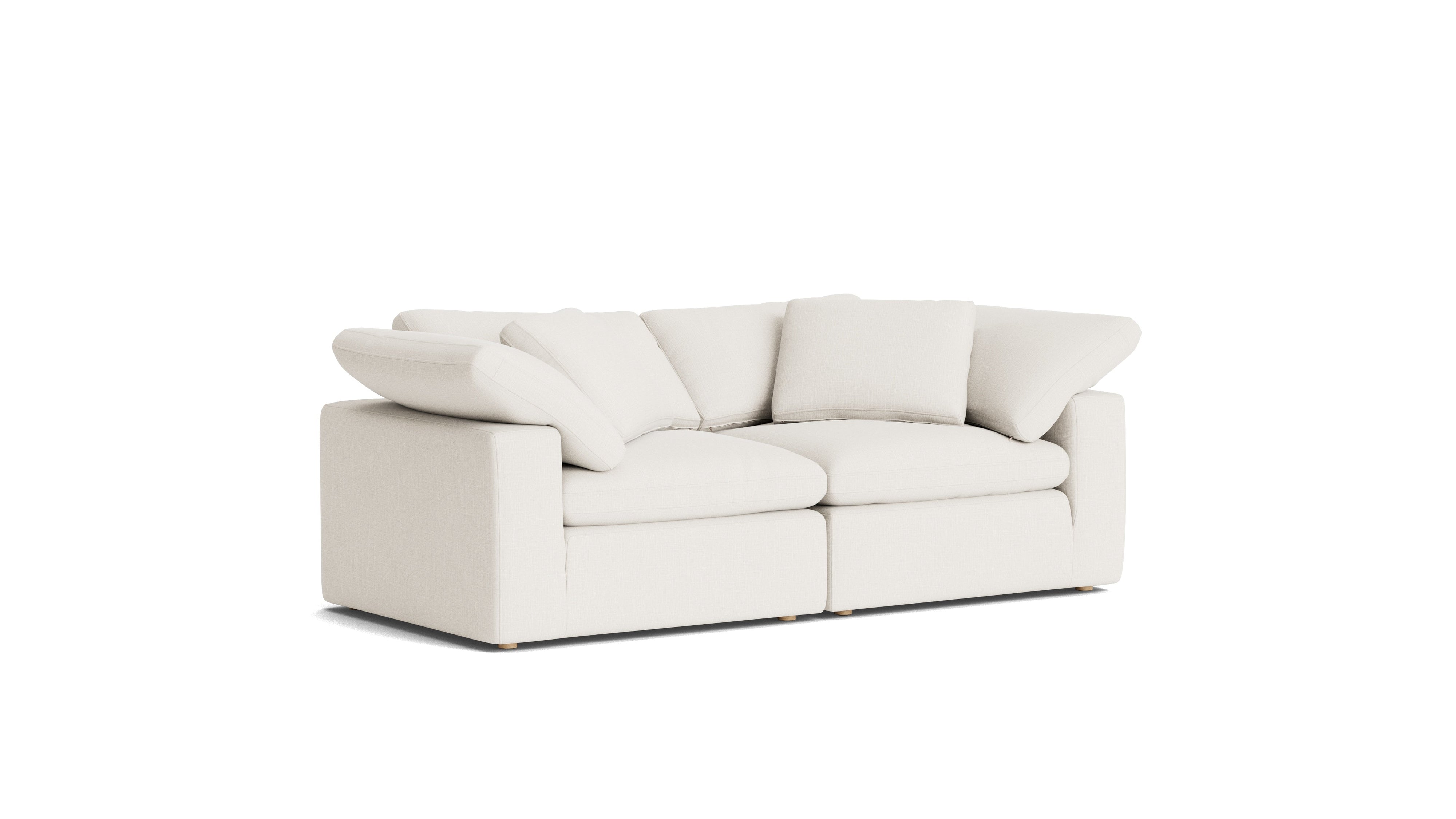 Movie Night™ 2-Piece Modular Sofa, Large, Cream Linen