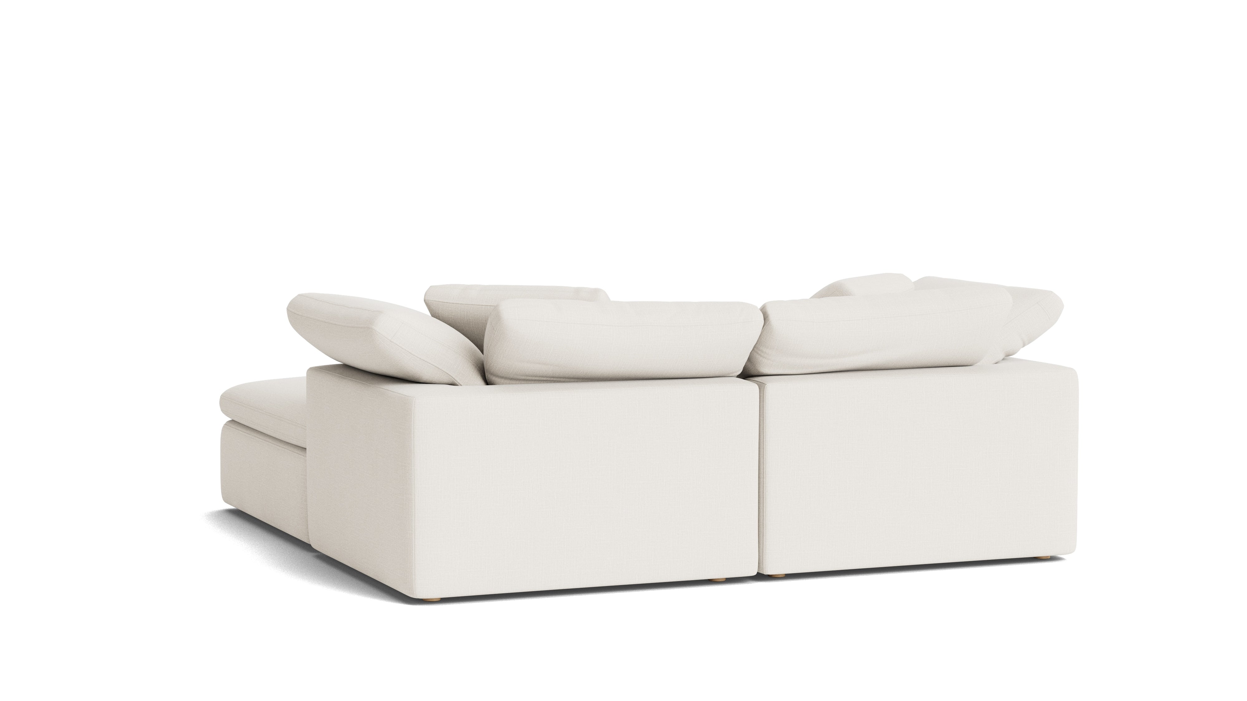 Movie Night™ 3 - Piece Modular Sectional, Large, Cream Linen - Sundays CompanySEC-YJ-919-018