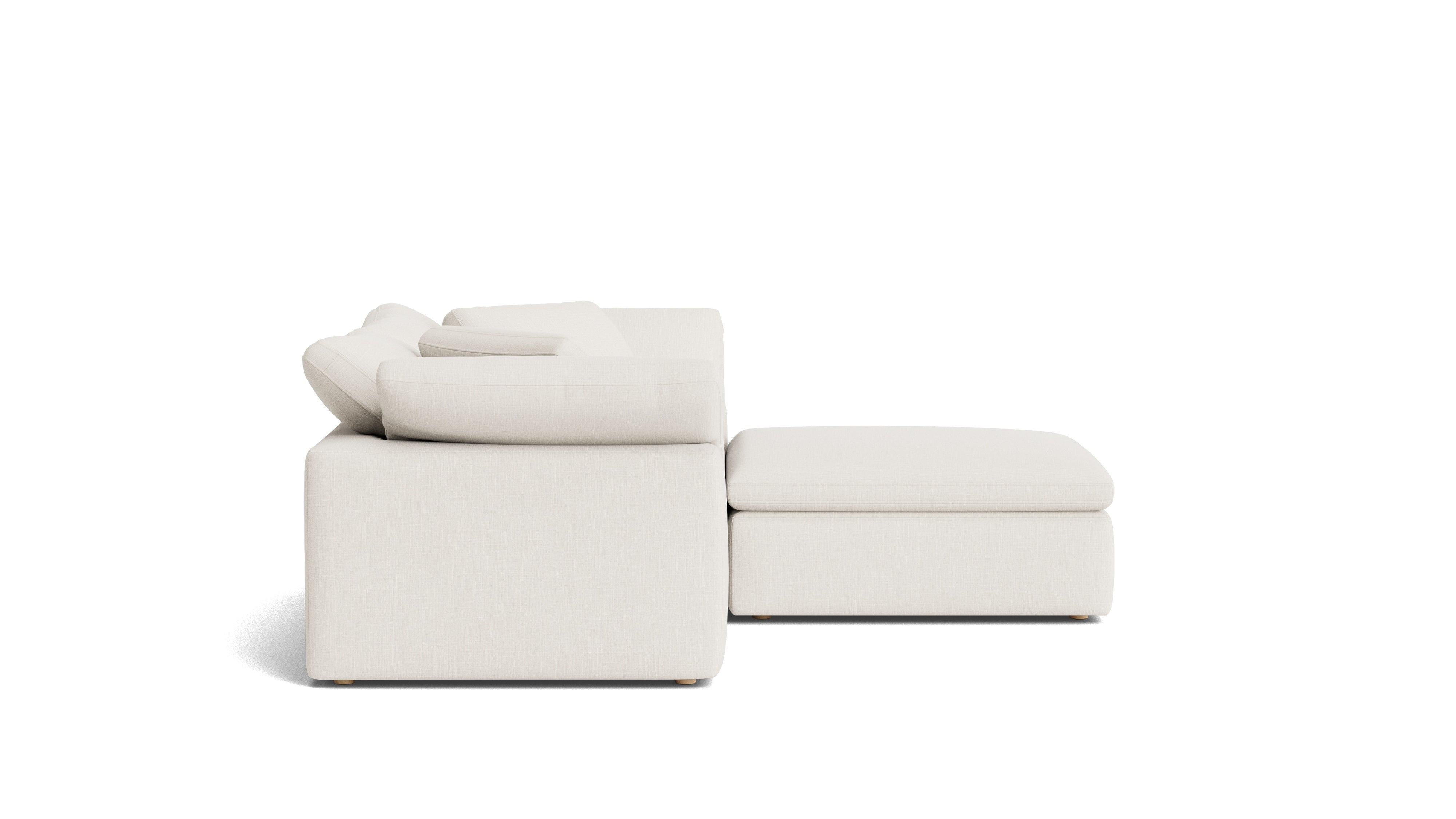 Movie Night™ 3 - Piece Modular Sectional, Large, Cream Linen - Sundays CompanySEC-YJ-919-018