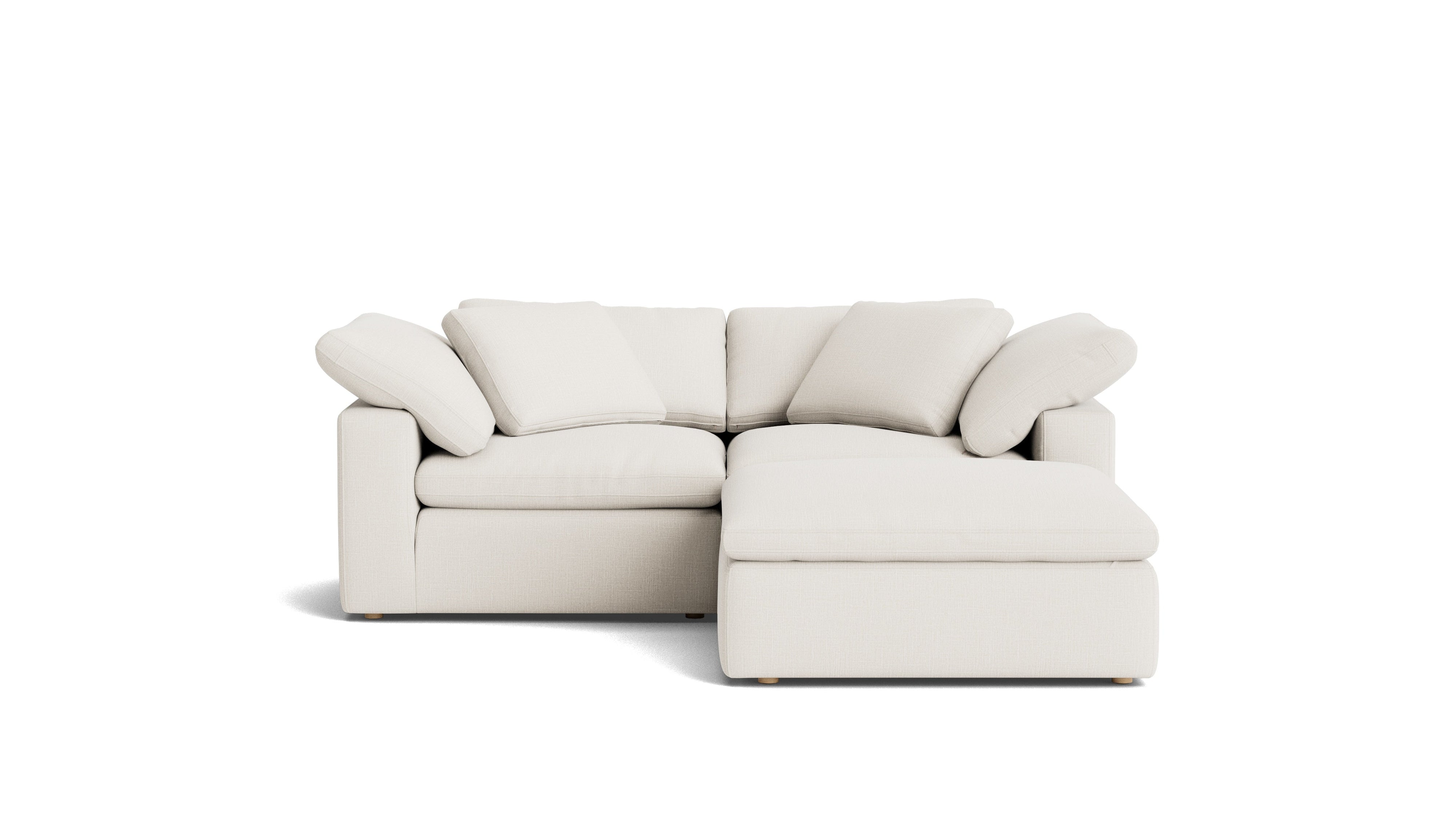 Movie Night™ 3-Piece Modular Sectional, Large, Cream Linen