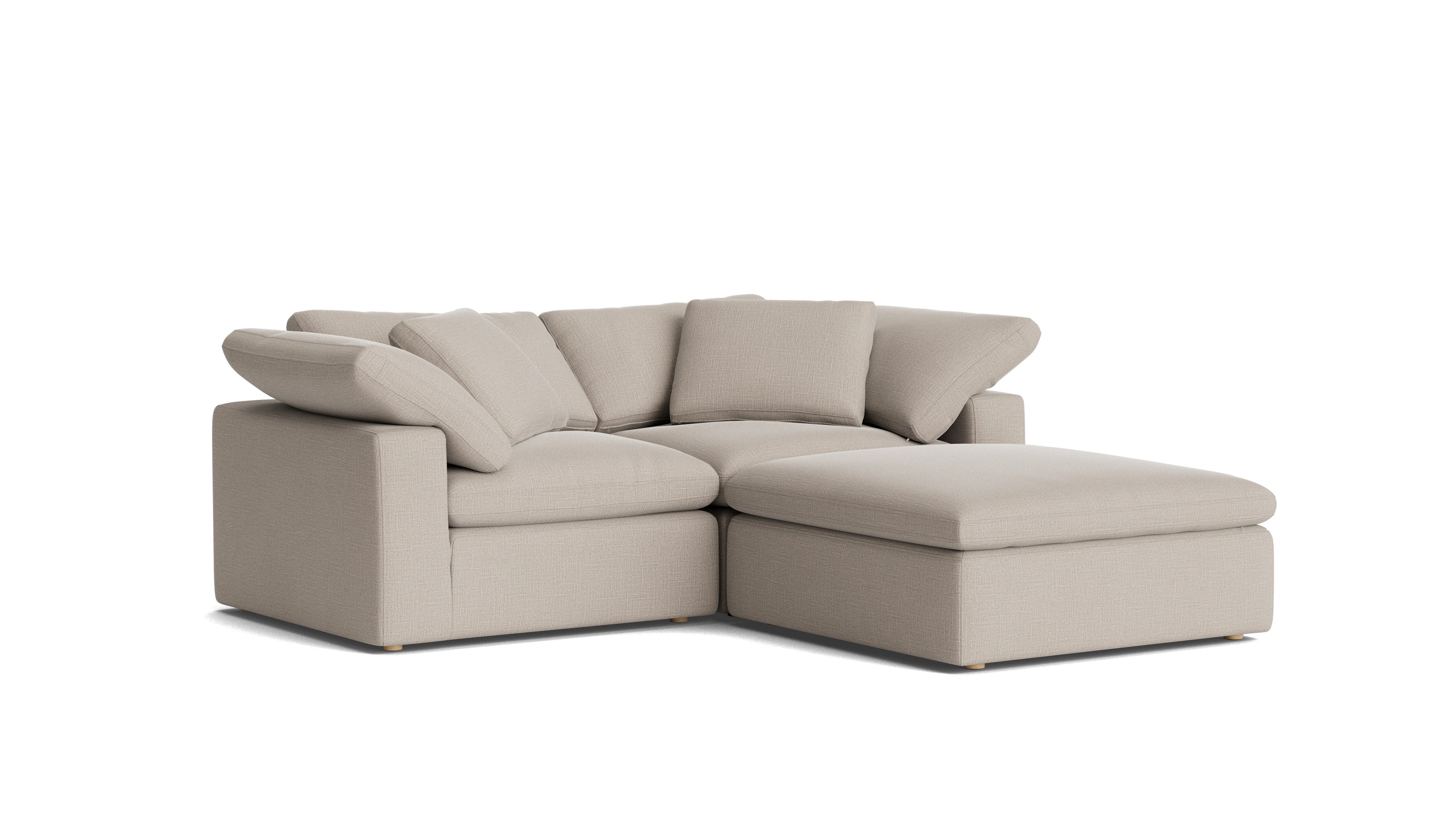 Movie Night™ 3-Piece Modular Sectional, Large, Light Pebble