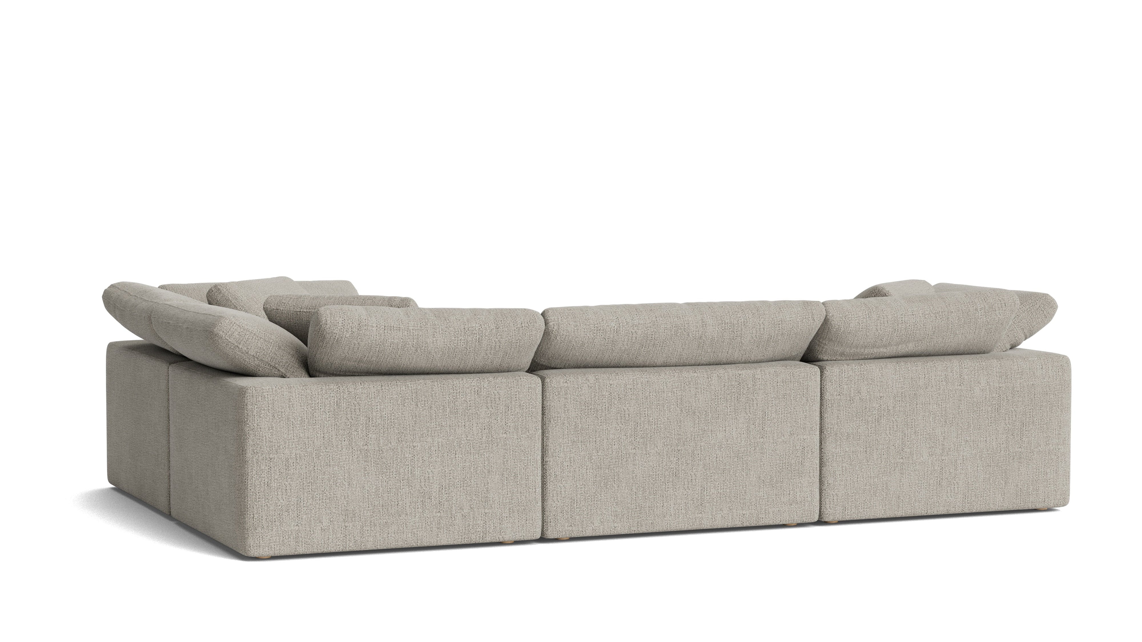 Movie Night™ 4-Piece Modular Sectional Closed, Large, Oatmeal