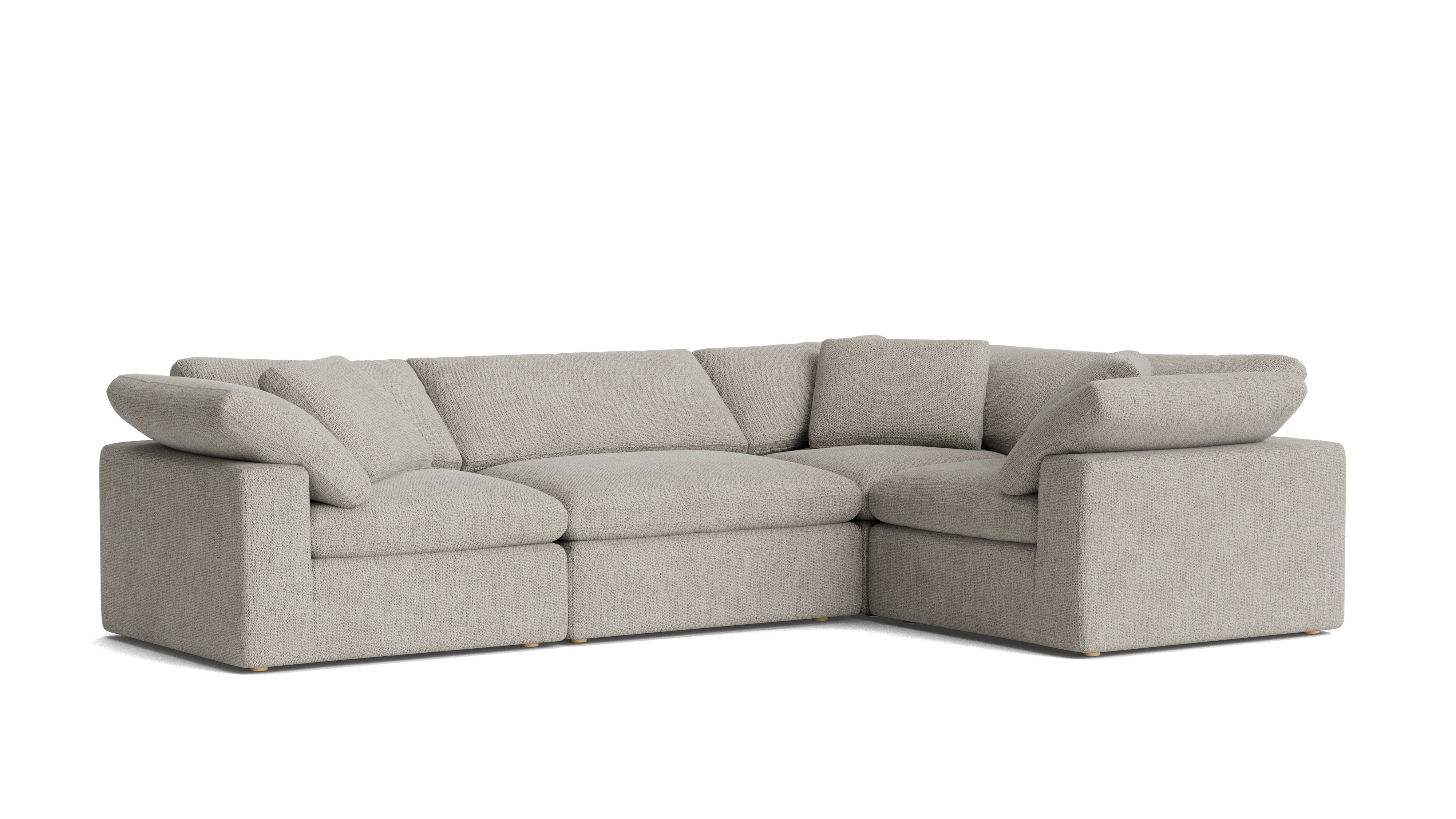 Movie Night™ 4-Piece Modular Sectional Closed, Large, Oatmeal