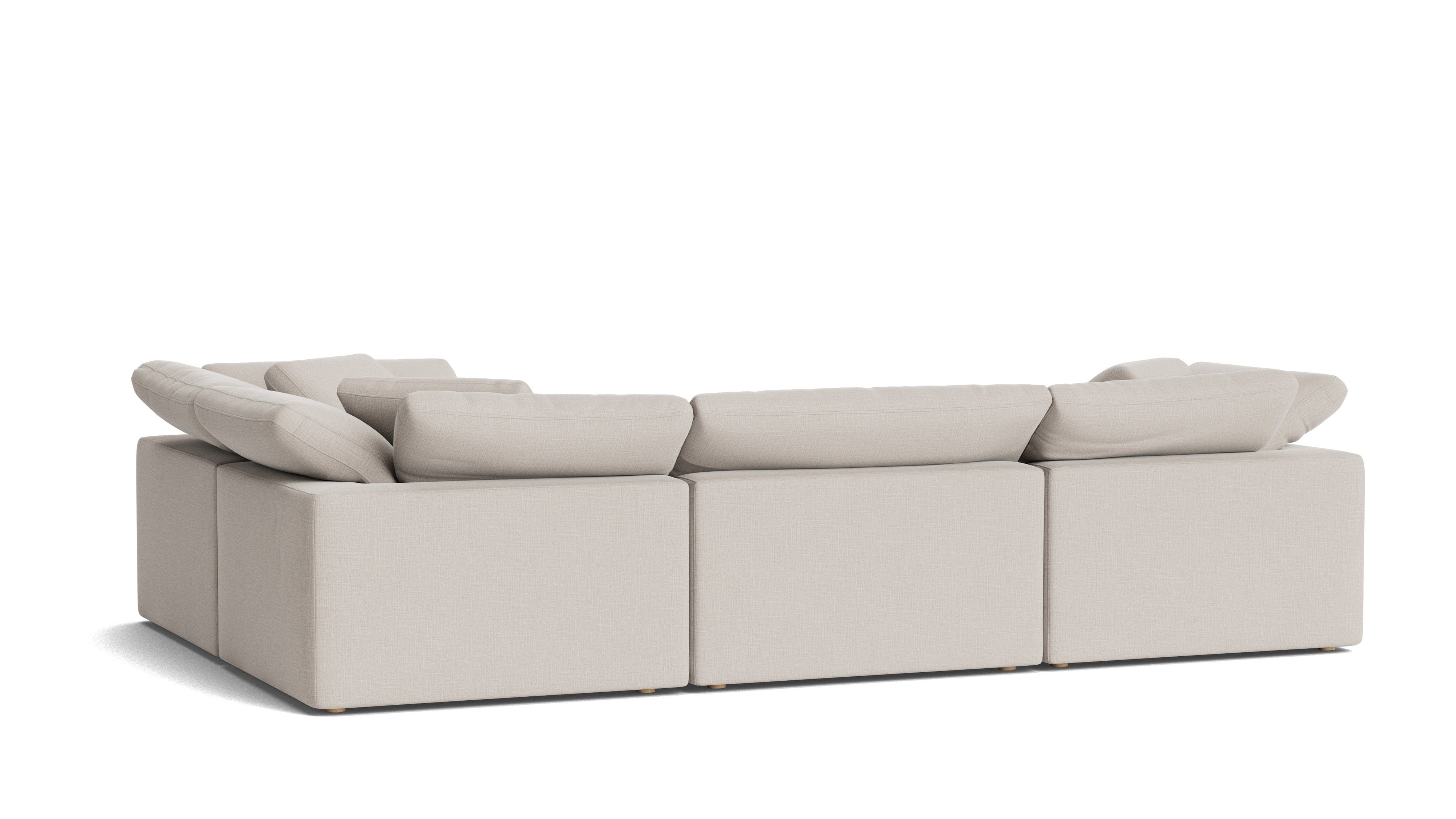 Movie Night™ 4-Piece Modular Sectional Closed, Large, Clay