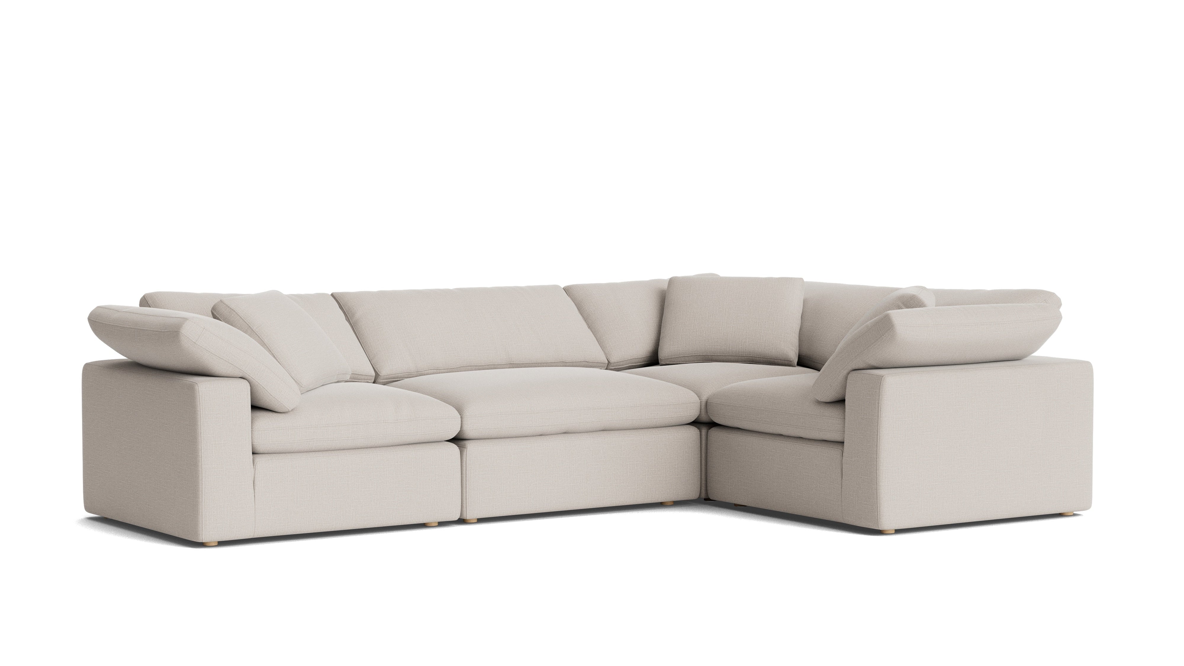 Movie Night™ 4-Piece Modular Sectional Closed, Large, Clay