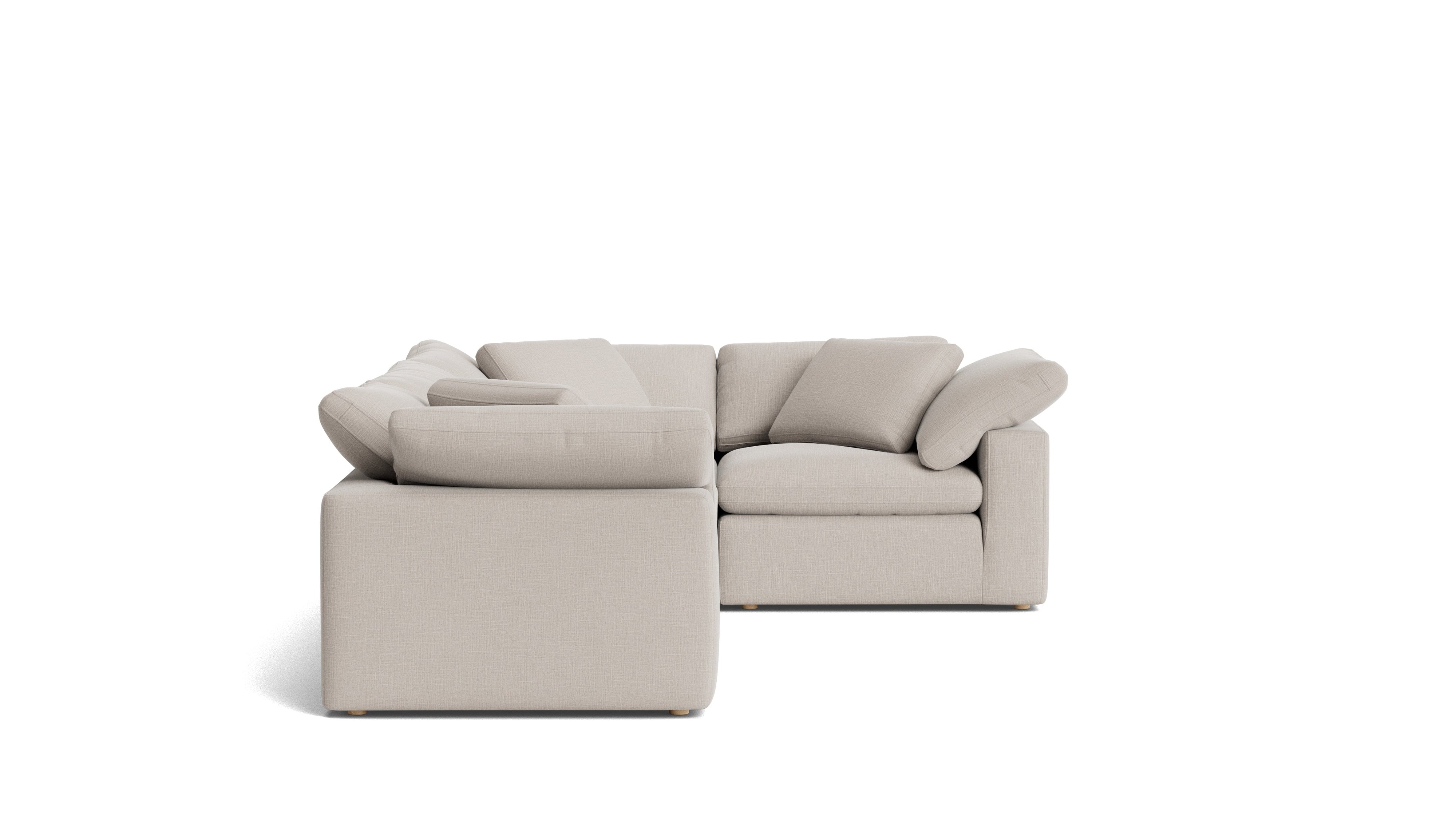 Movie Night™ 4-Piece Modular Sectional Closed, Large, Clay